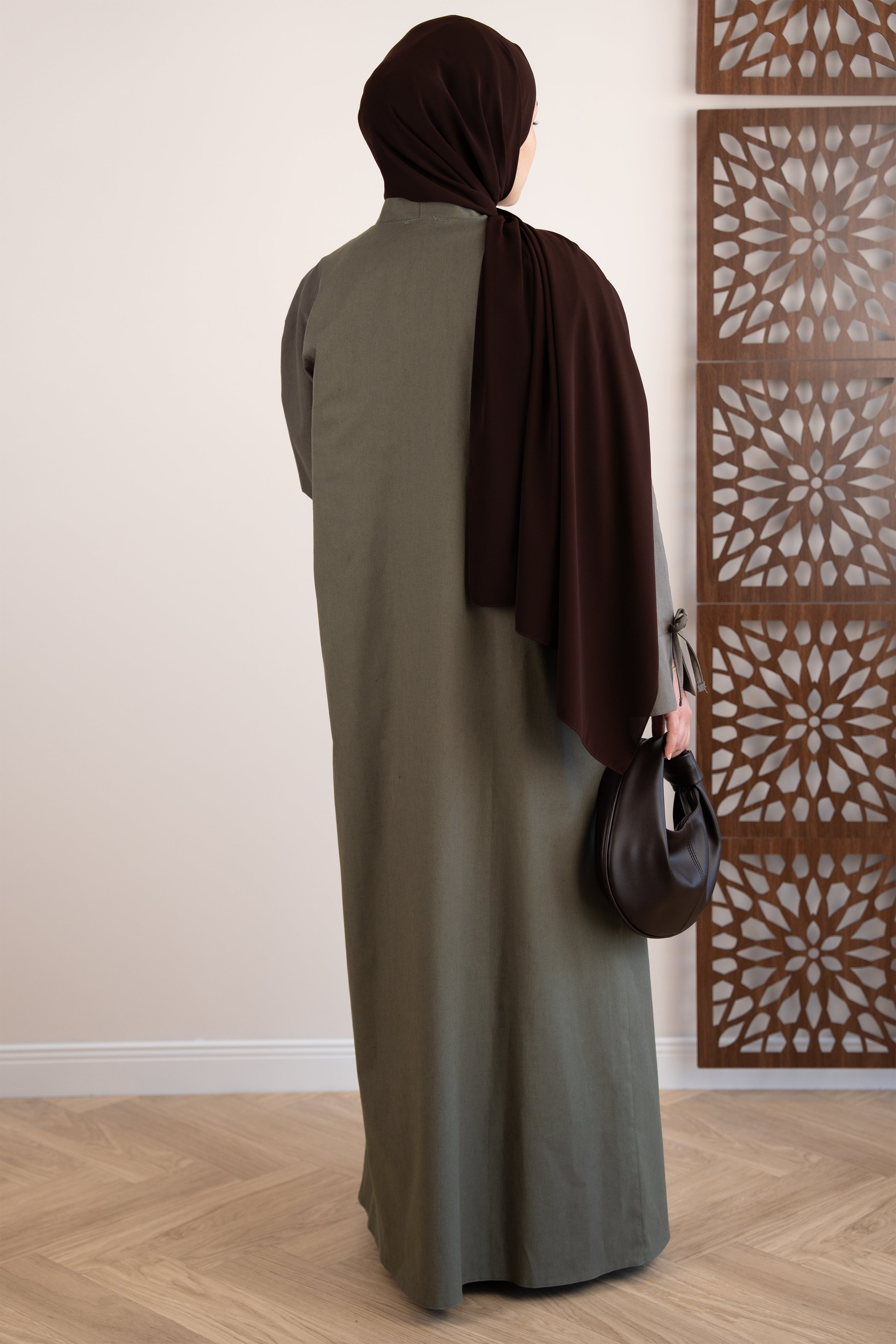 Keten Kimono İkili Takım YEŞİL