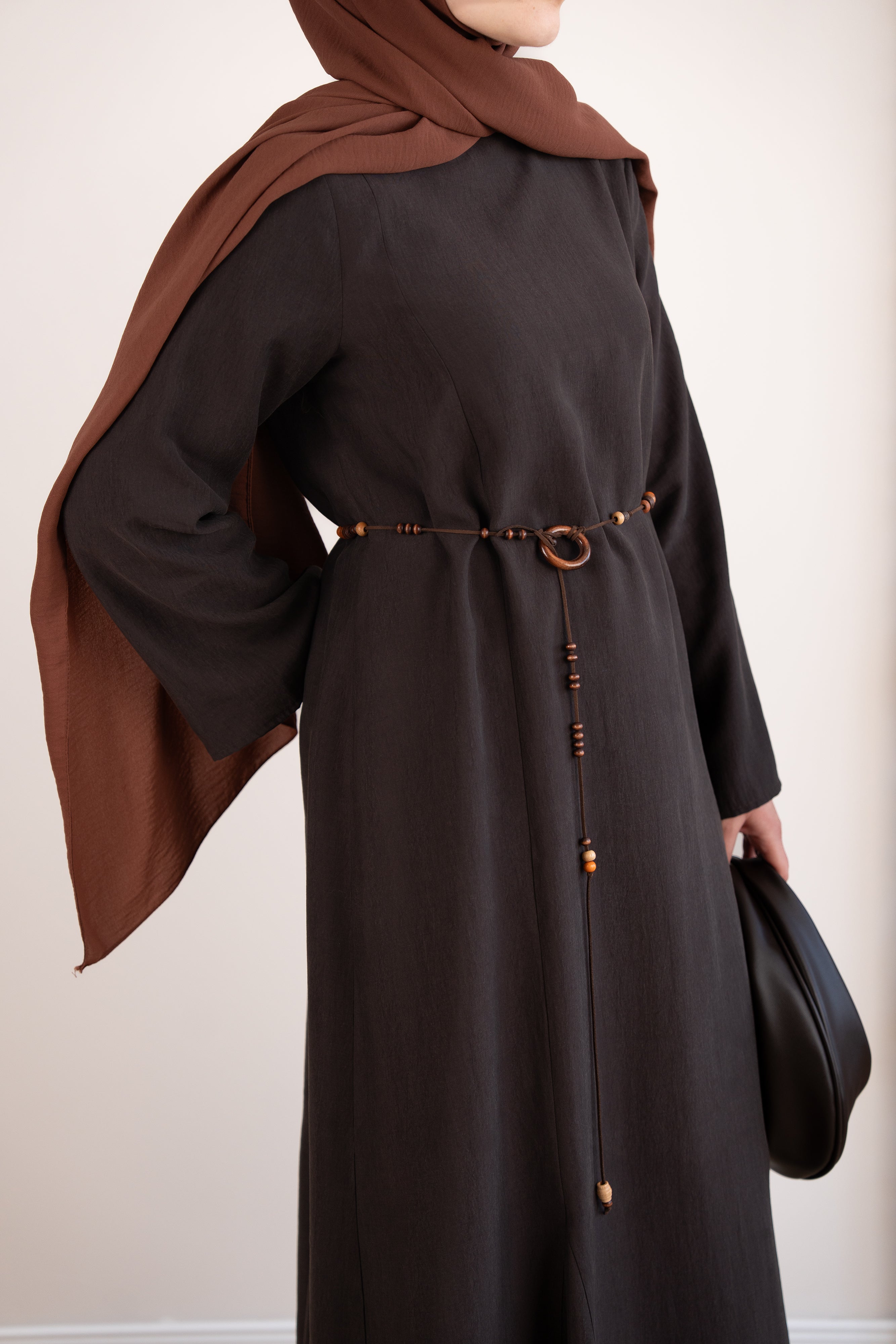 Godeli Modal Elbise KAHVERENGİ