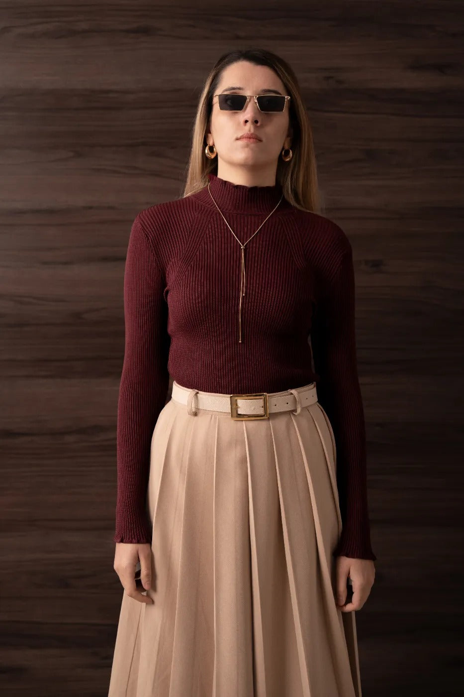 Dik Yaka Triko Body BORDO