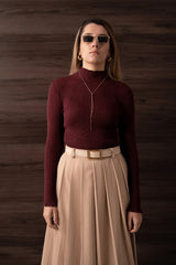 Dik Yaka Triko Body BORDO