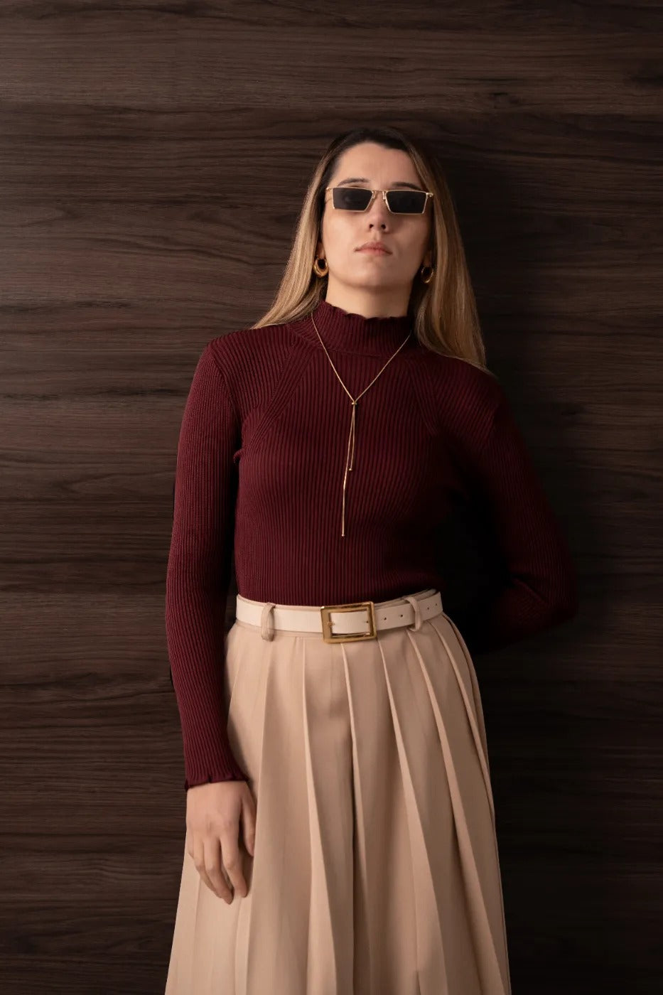 Dik Yaka Triko Body BORDO