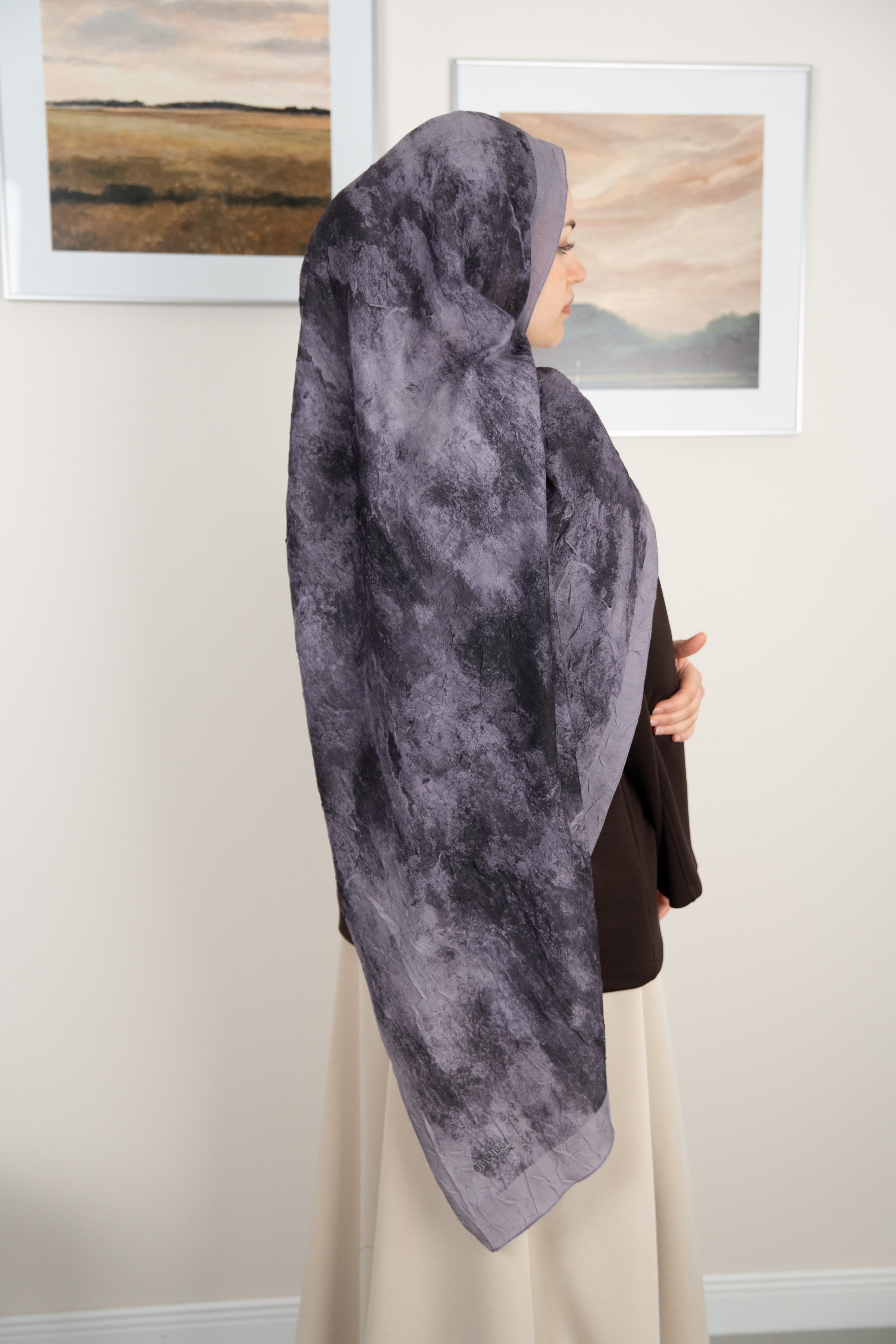 Bulut Desen Şal LİLA