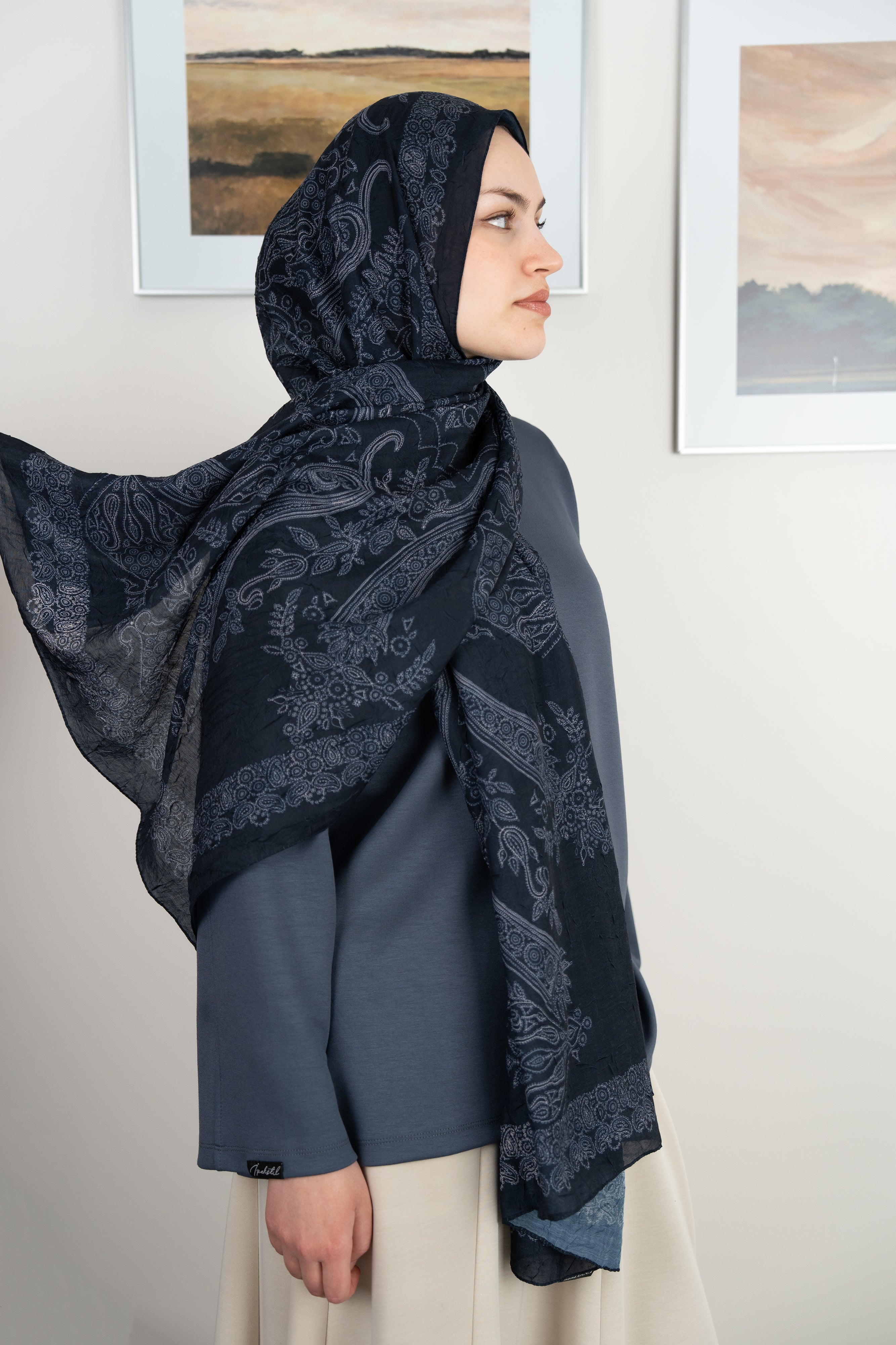 Etnik Şal LACİVERT