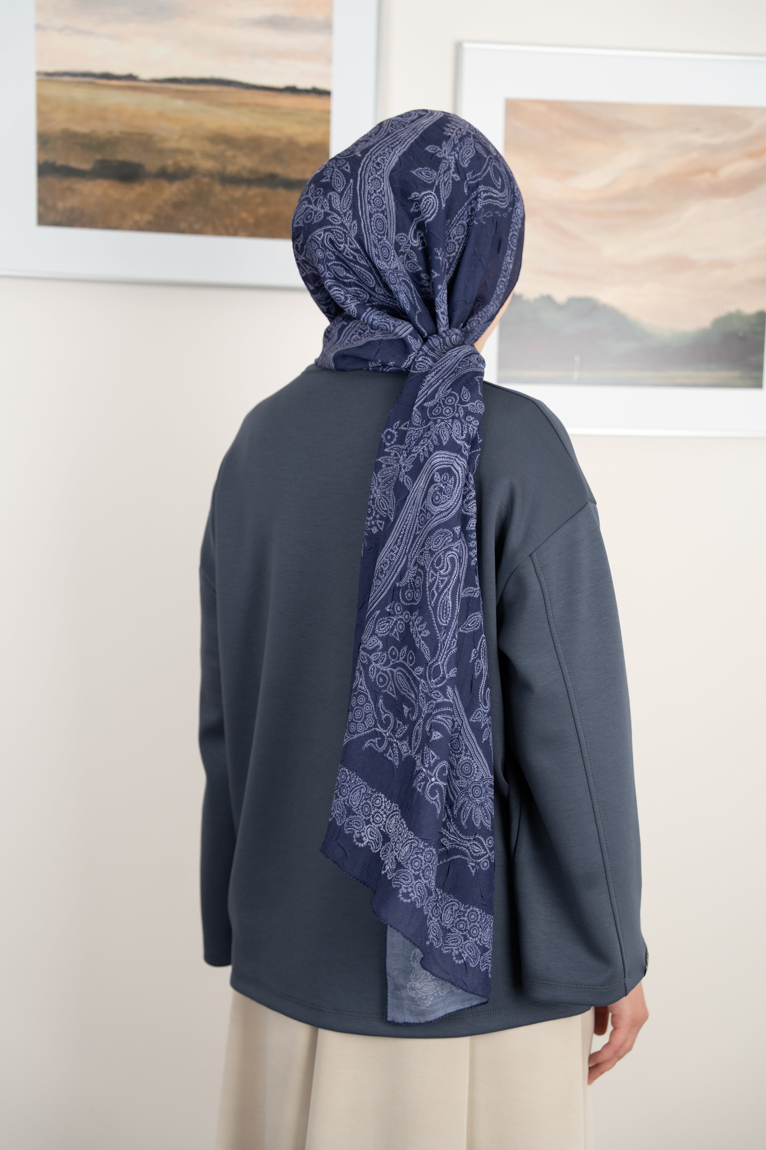 Etnik Şal Morcivert