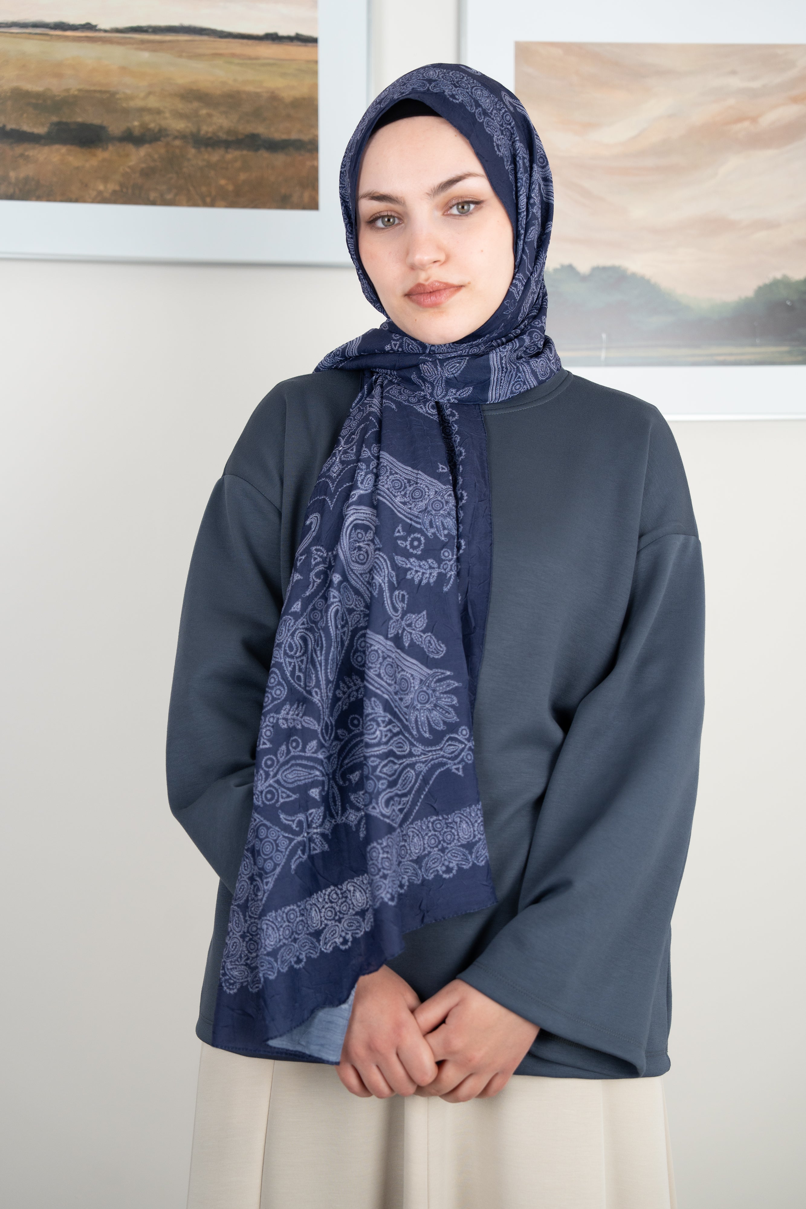 Etnik Şal Morcivert