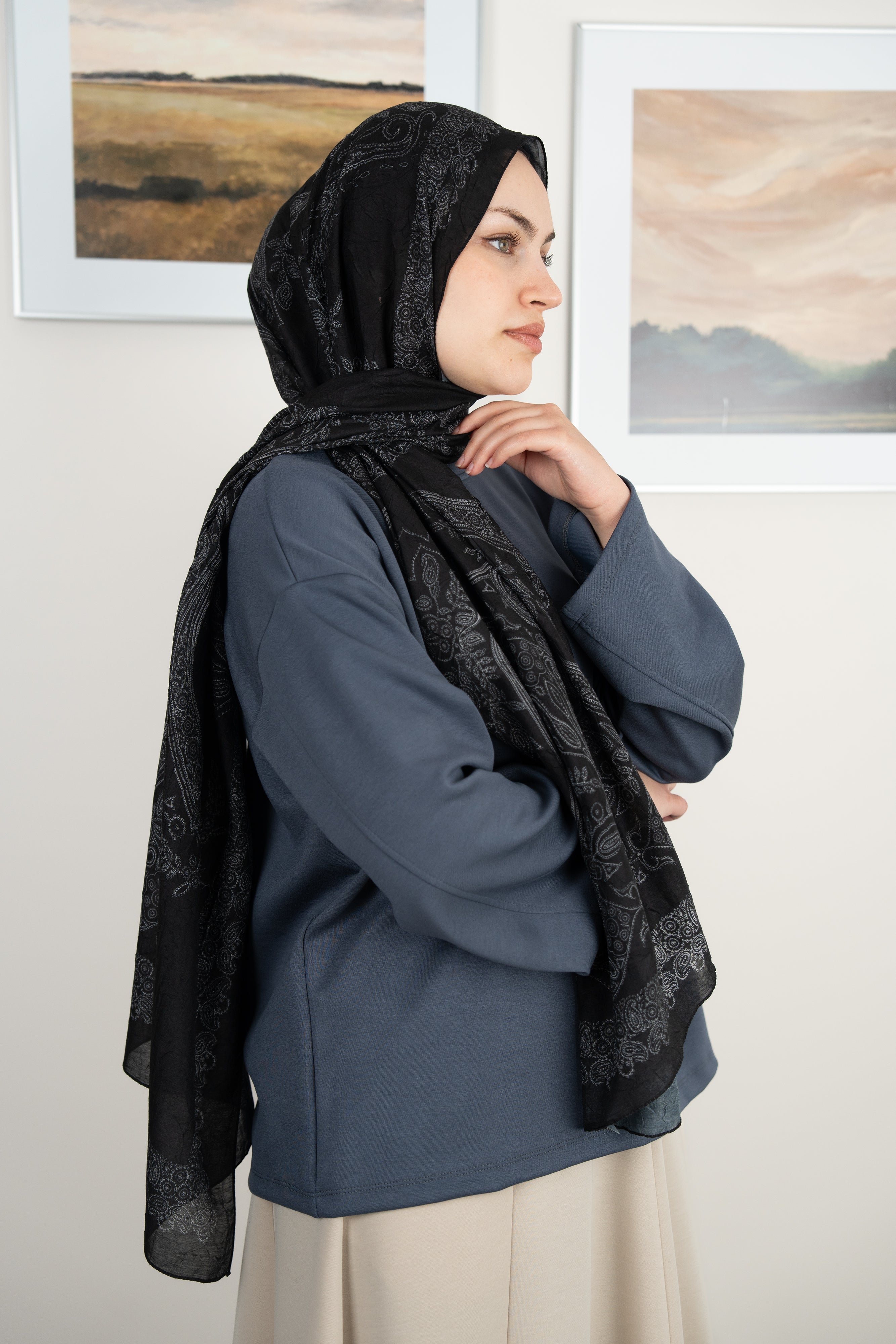 Etnik Şal SİYAH