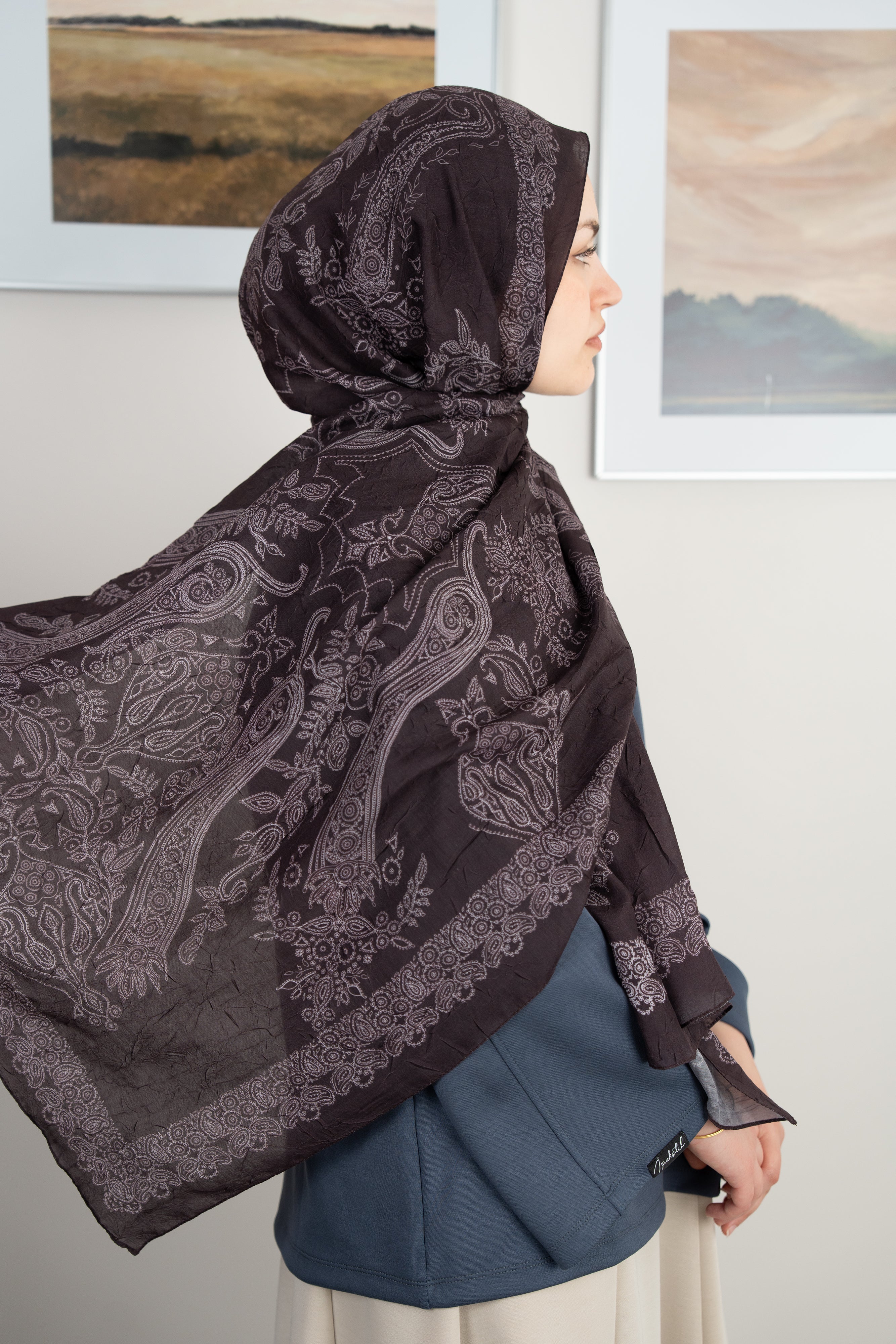 Etnik Şal KAHVERENGİ