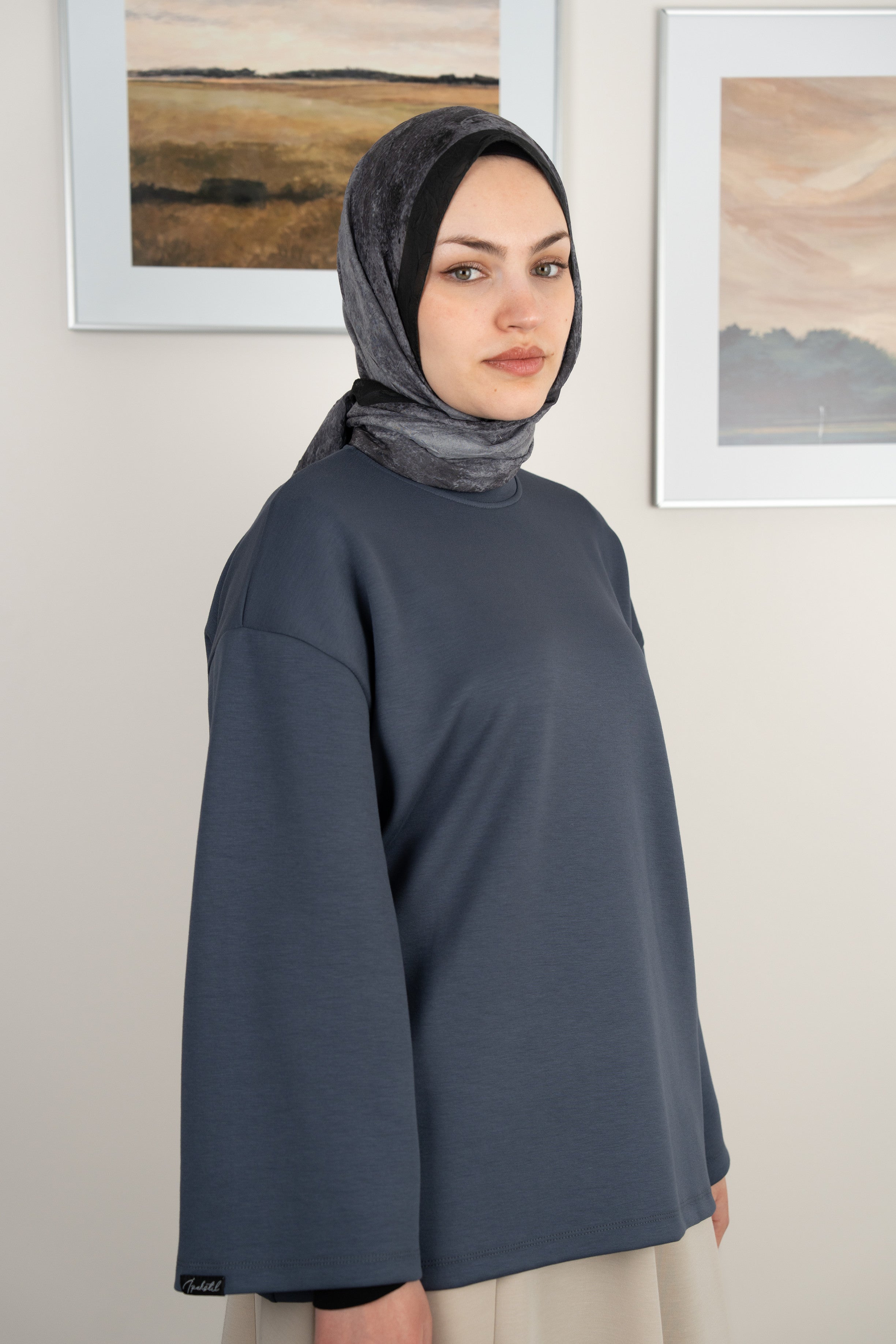 Bulut Desen Şal Duman