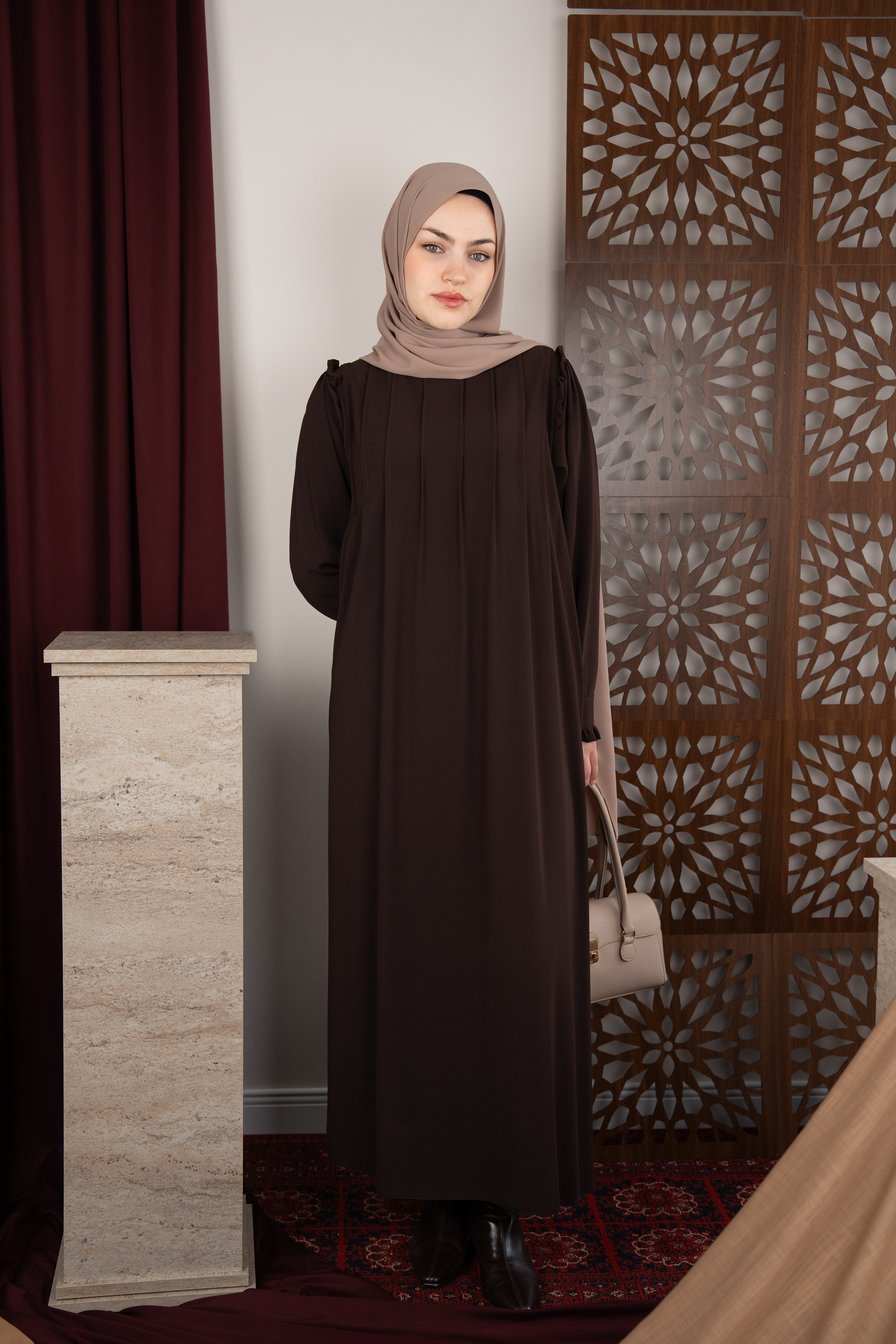 Efnan Elbise KAHVERENGİ