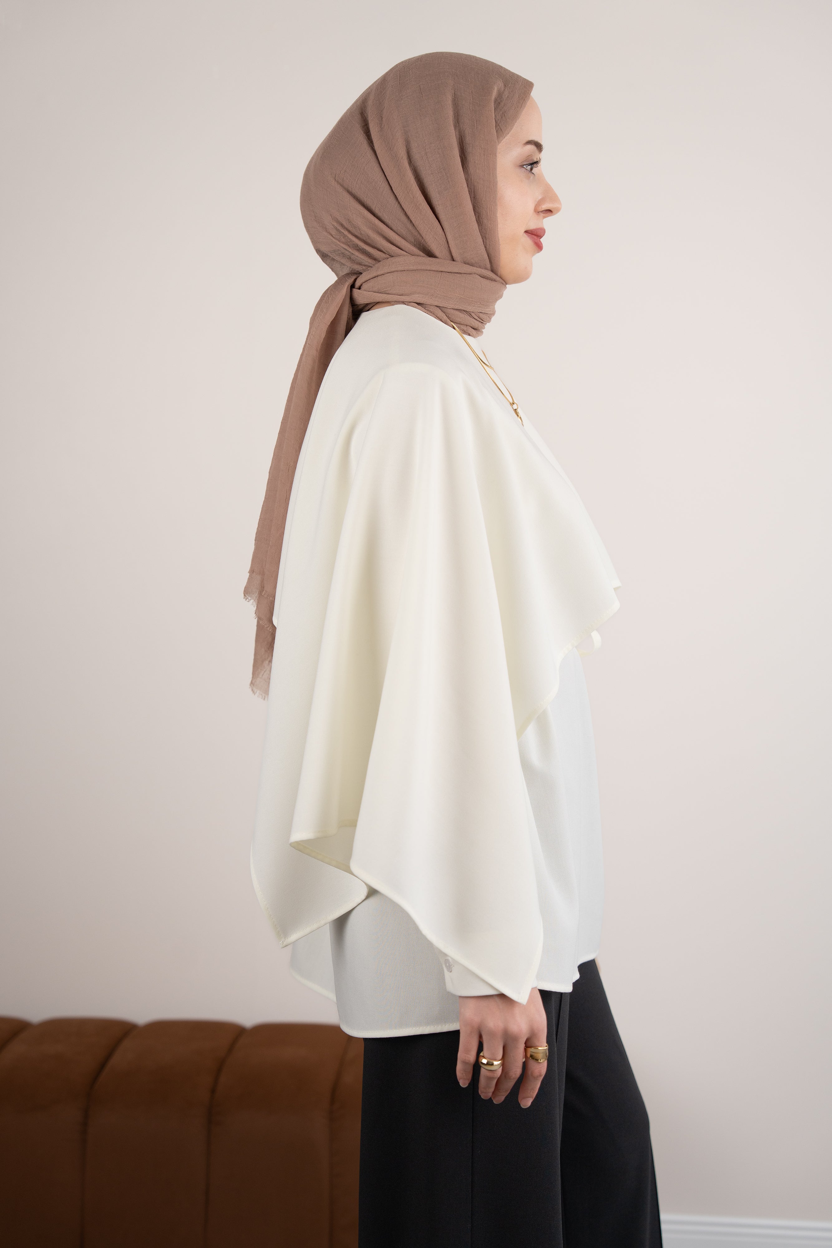 Pelerinli Tunik EKRU