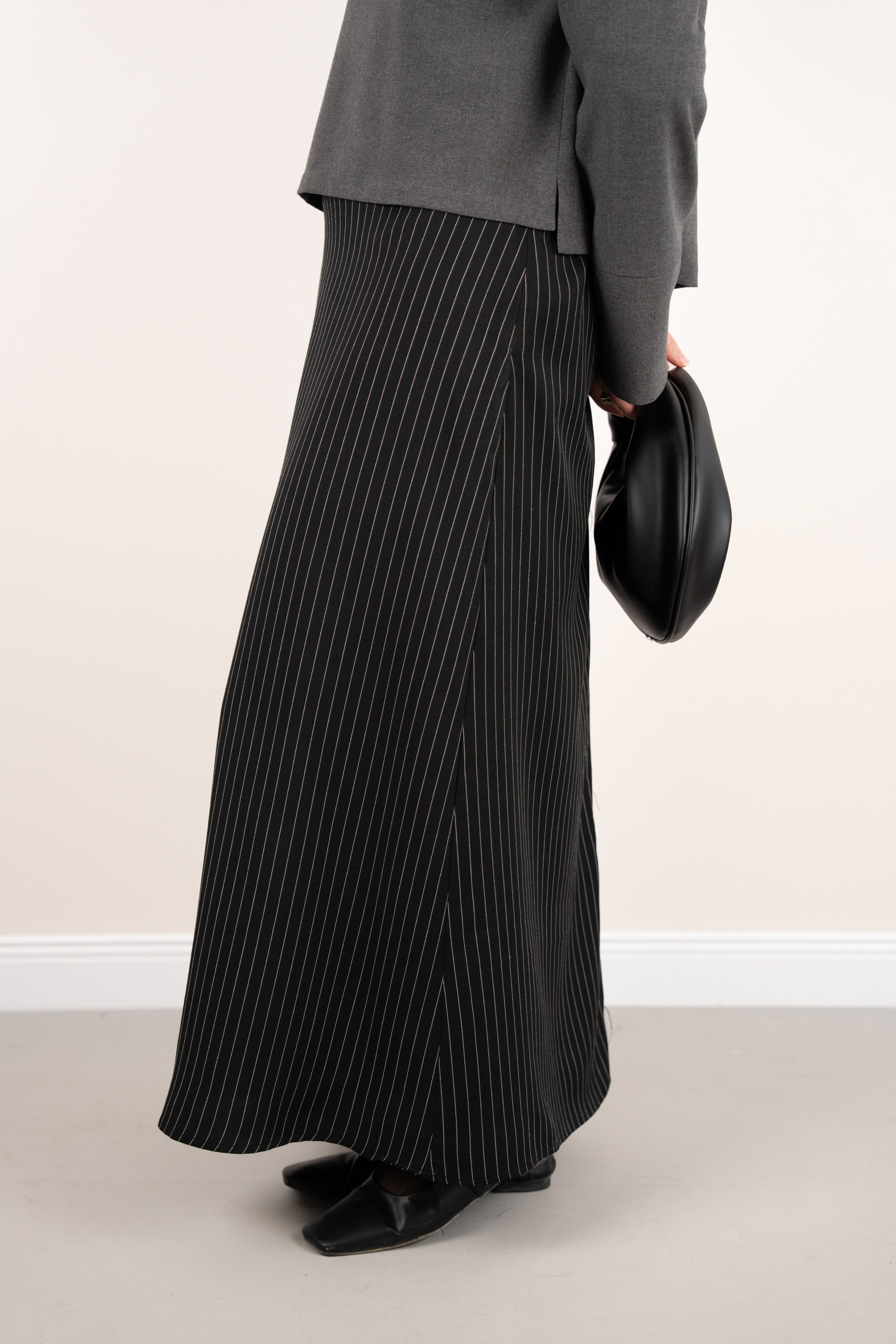 Çizgili Çan Etek SİYAH