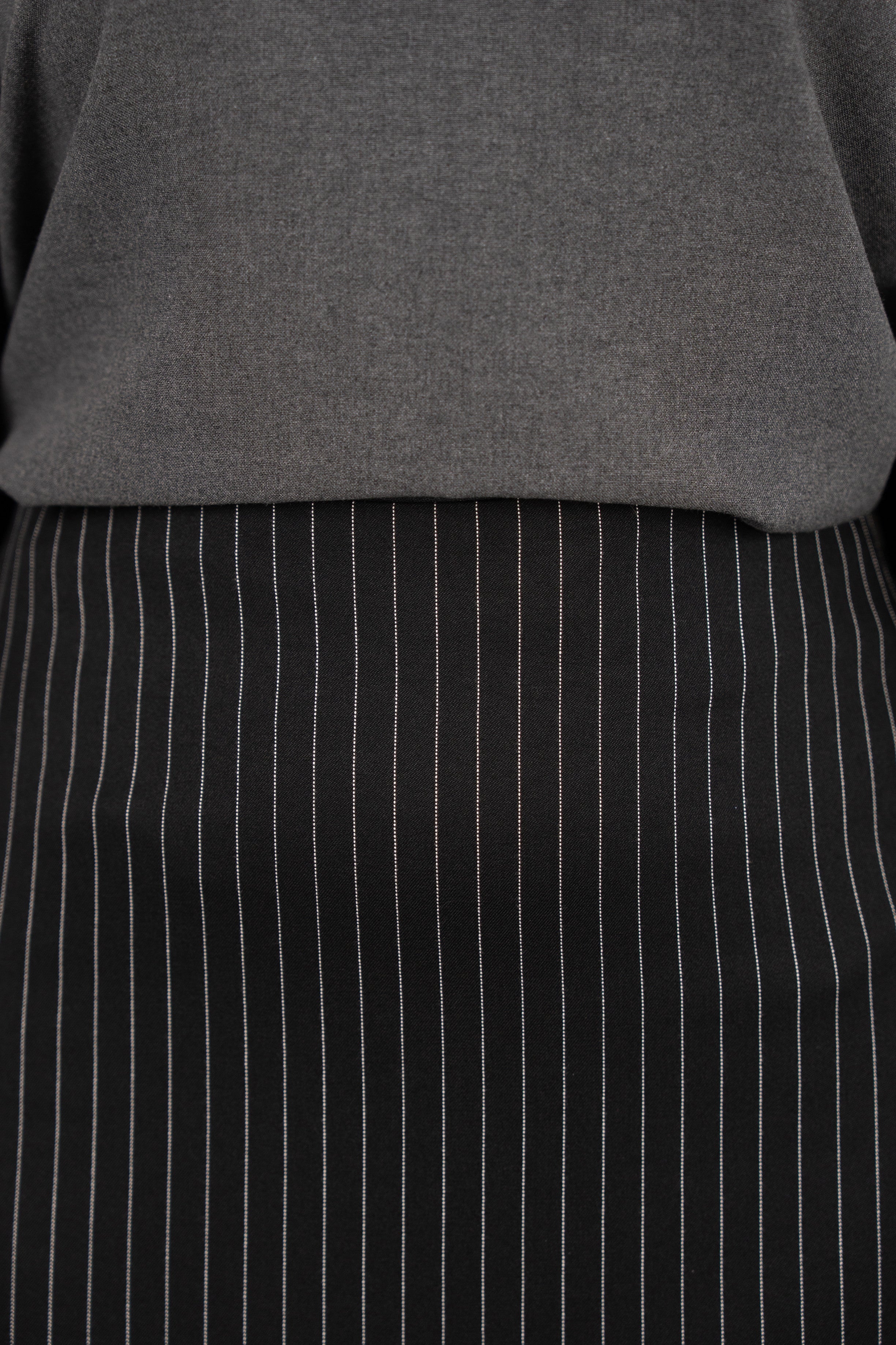 Çizgili Çan Etek SİYAH