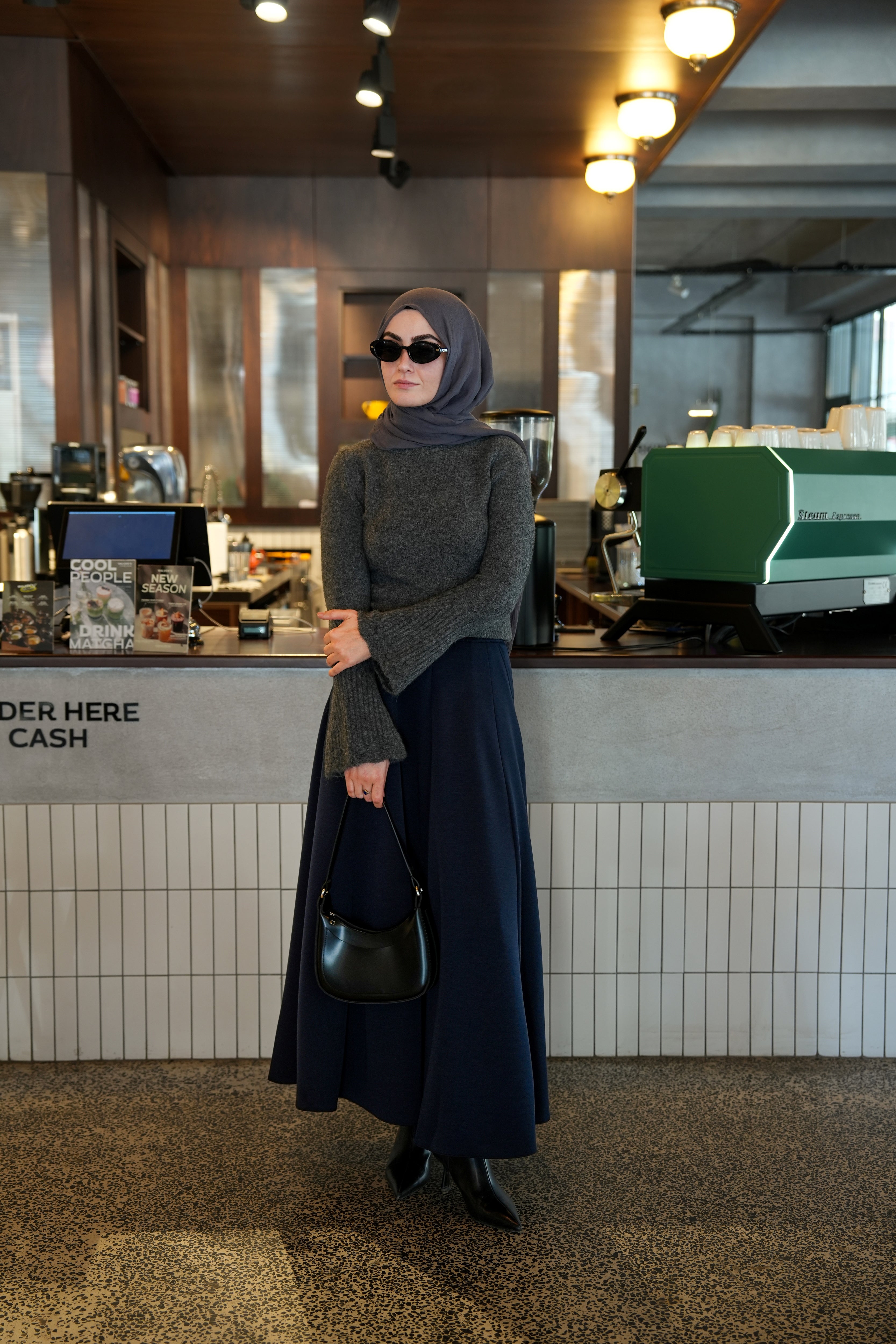 Modal Parçalı Etek LACİVERT