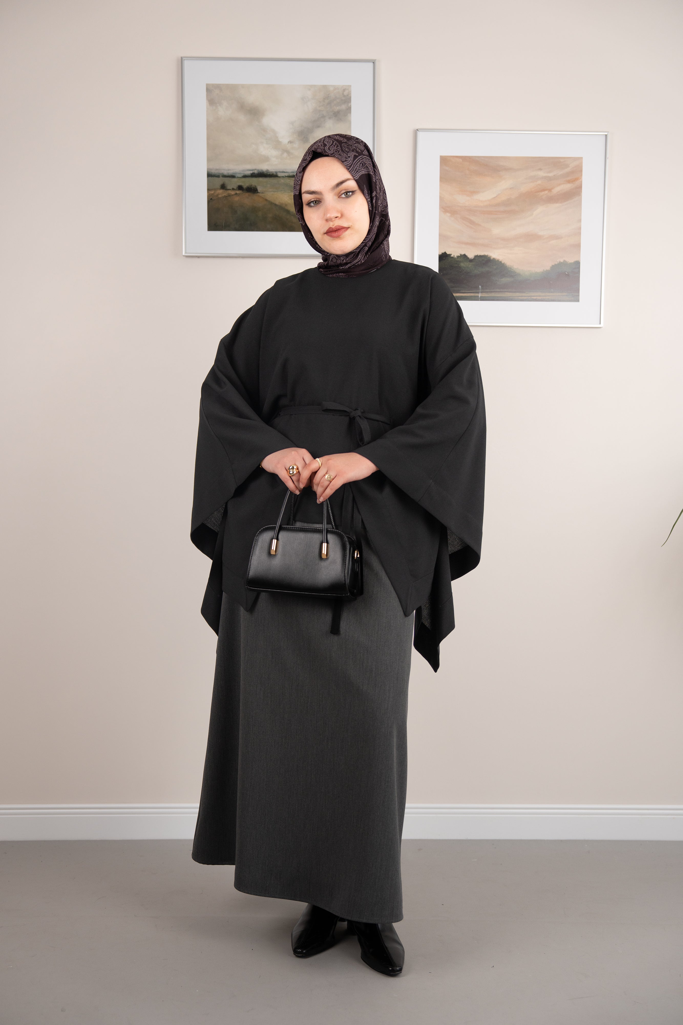 Pelerinli Panço SİYAH