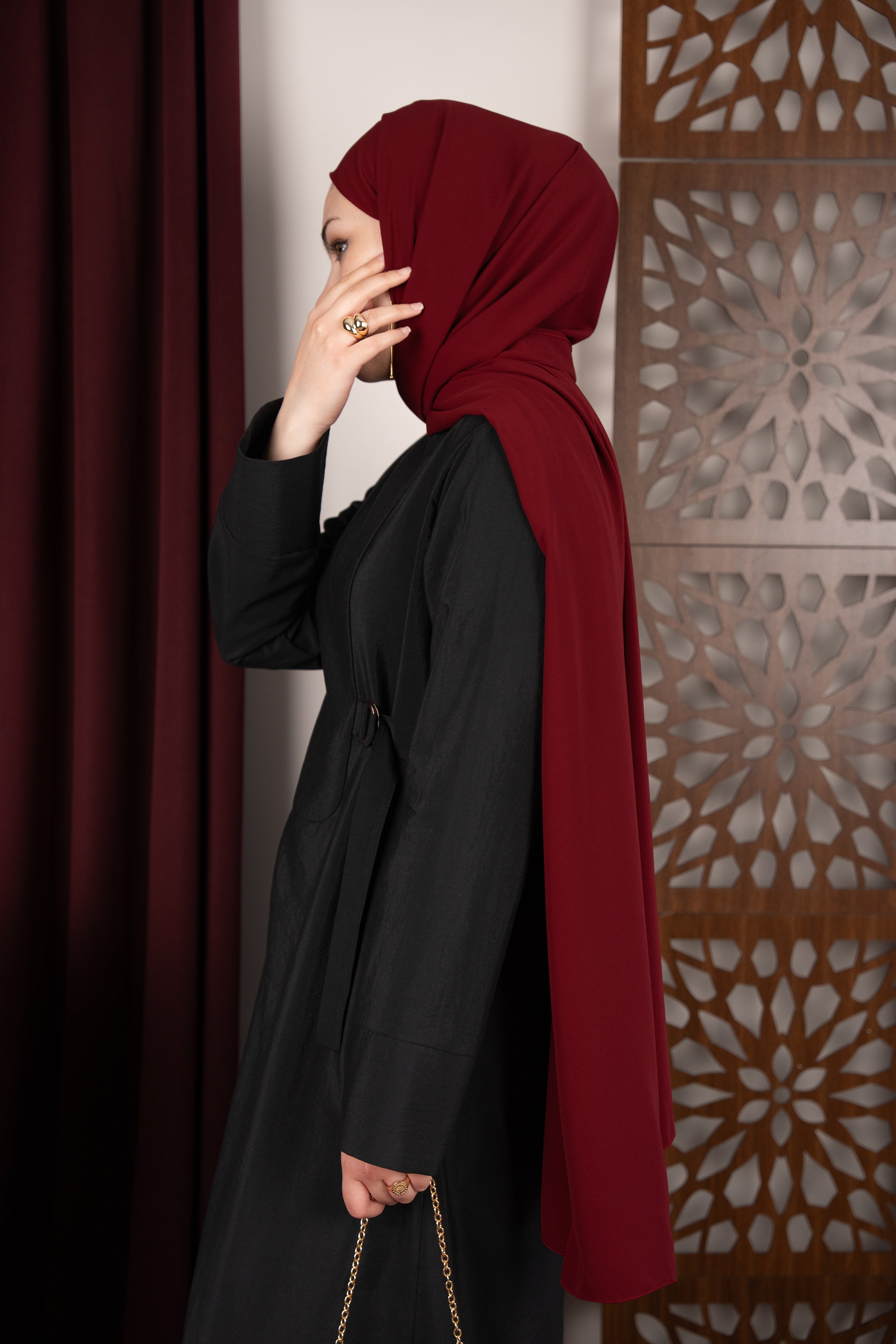 D Tokalı Elbise SİYAH