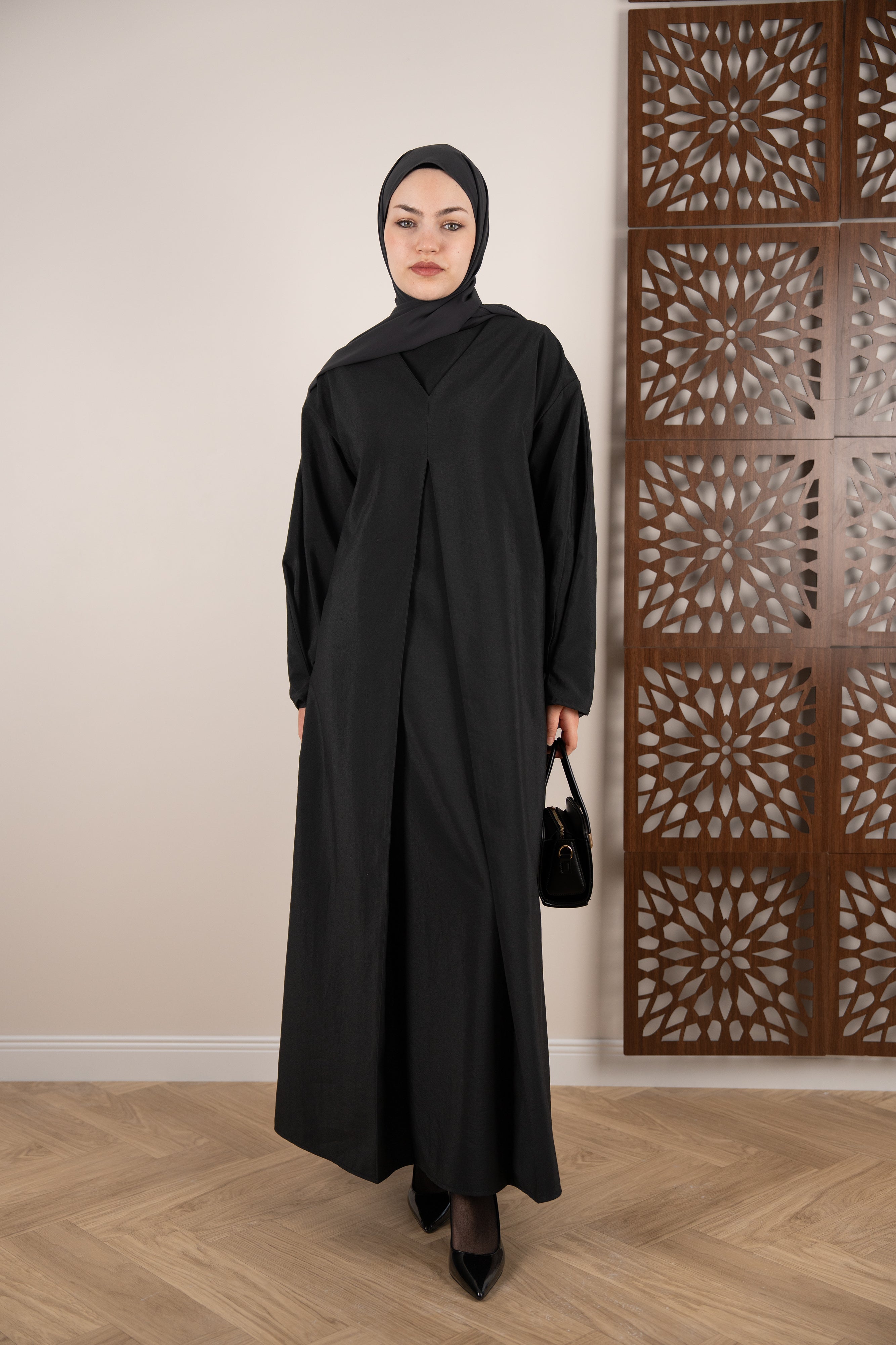 Katmanlı Elbise SİYAH