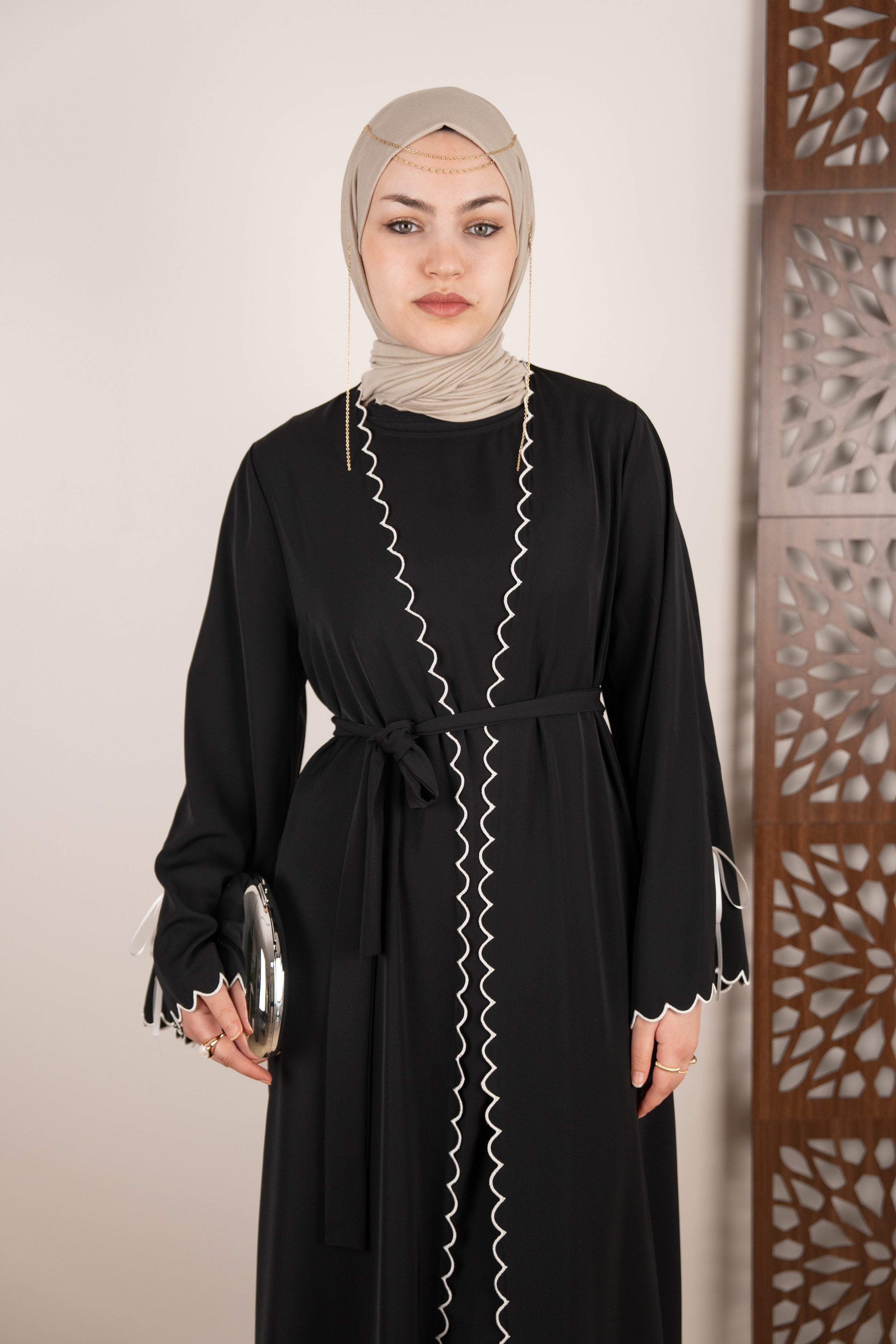 Touch Abaya Takım SİYAH