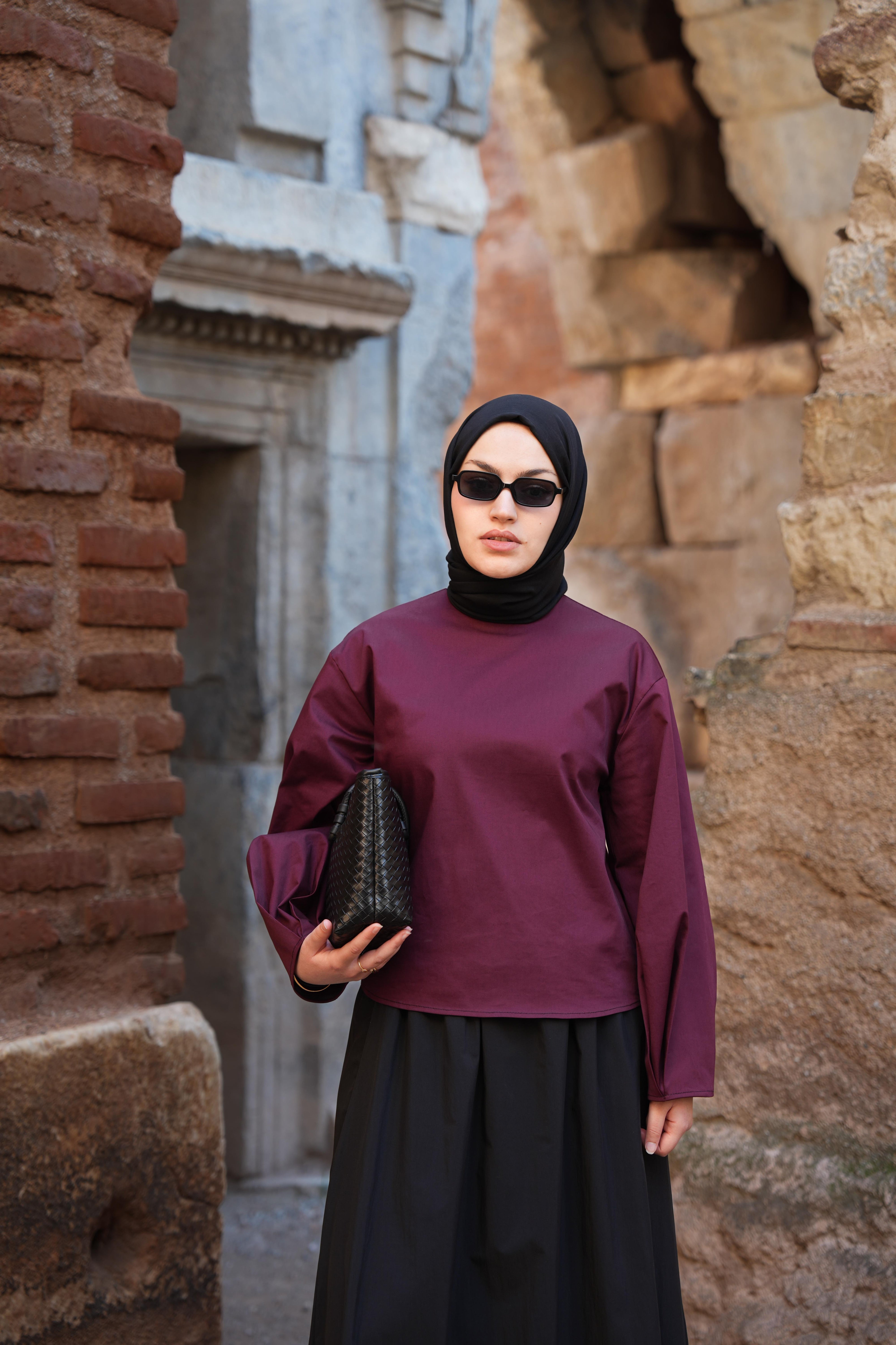 Etek Ucu Tünelli Paraşüt Etek Siyah