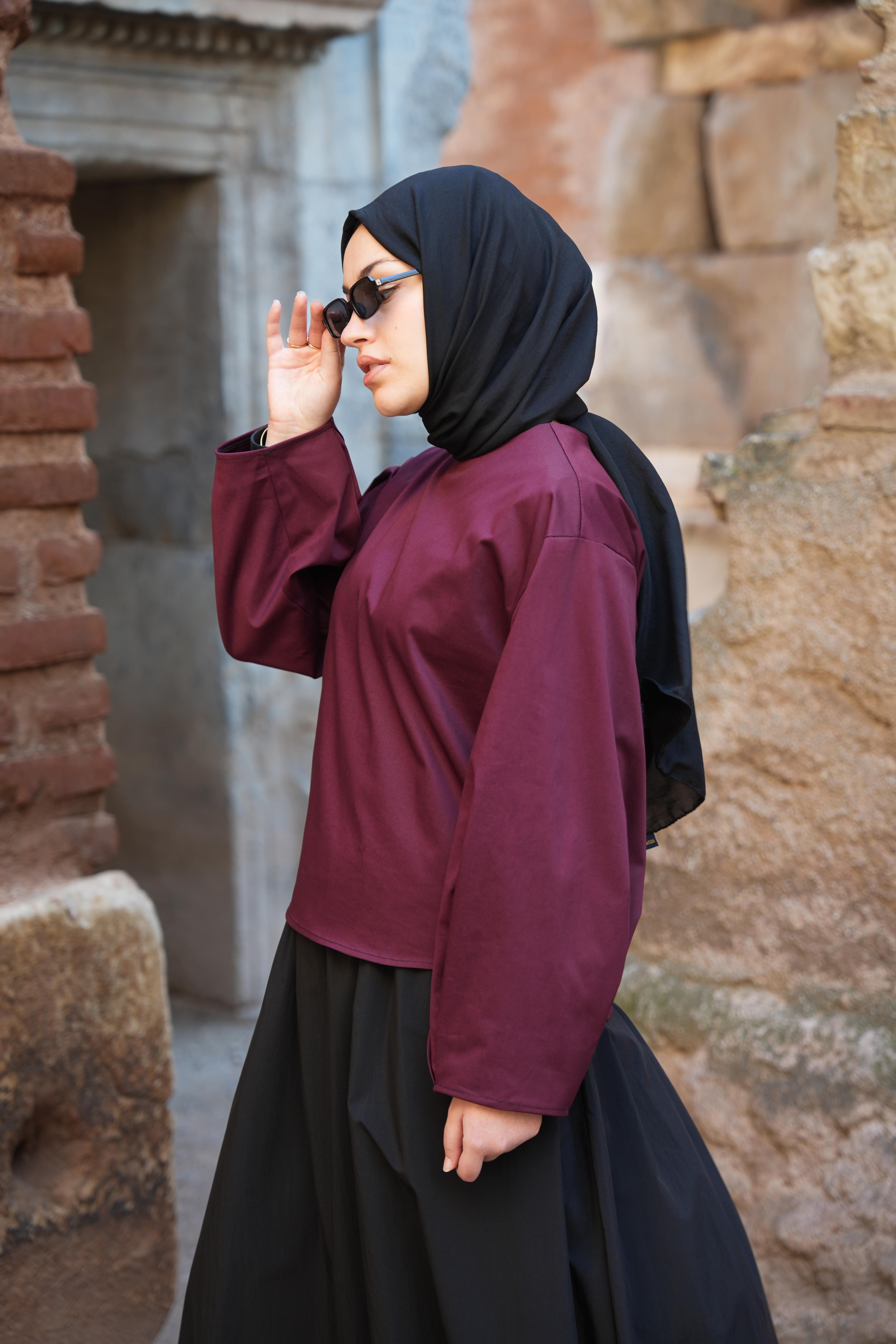 Etek Ucu Tünelli Paraşüt Etek Siyah