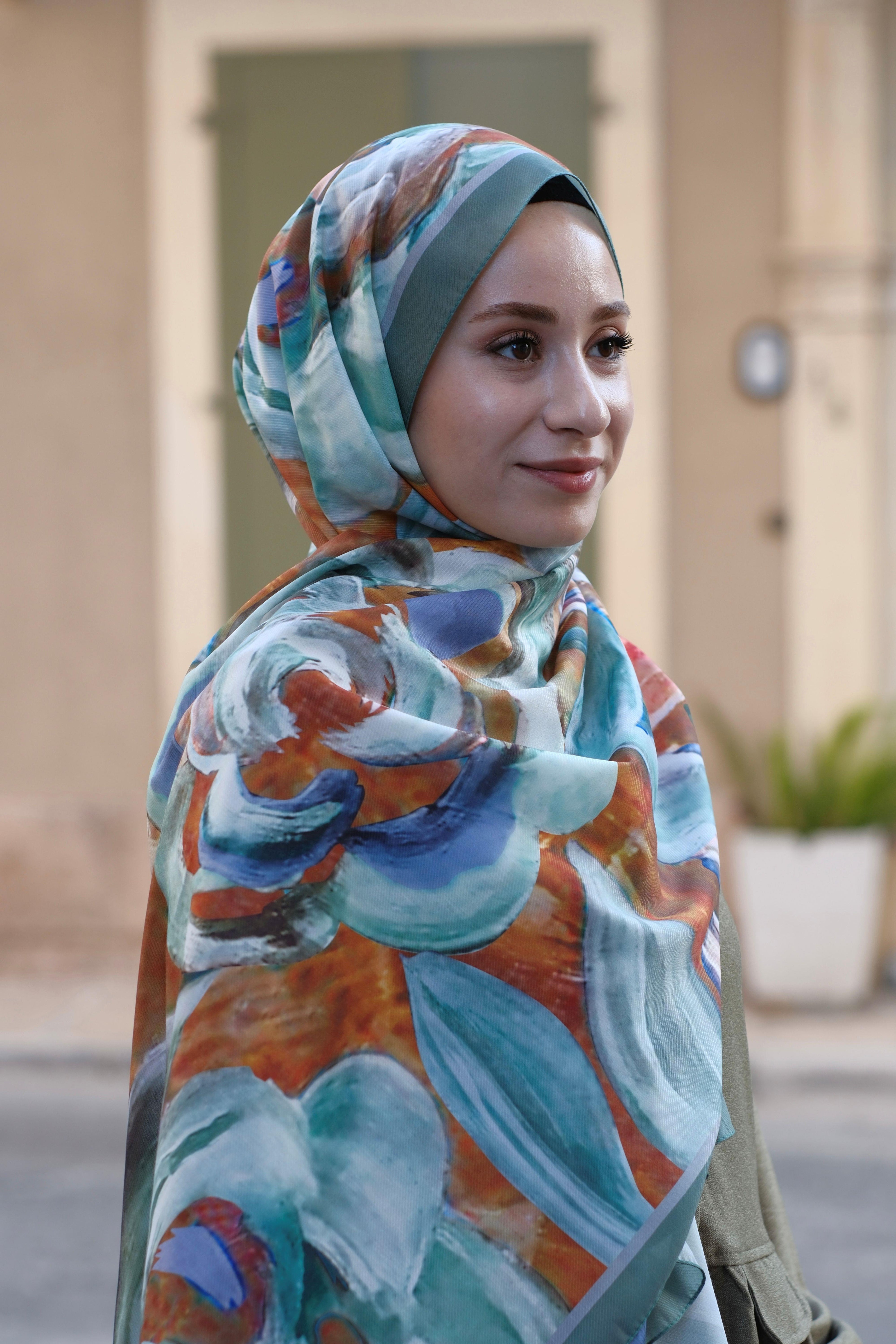 Gül Desenli Şal SOFT MİNT