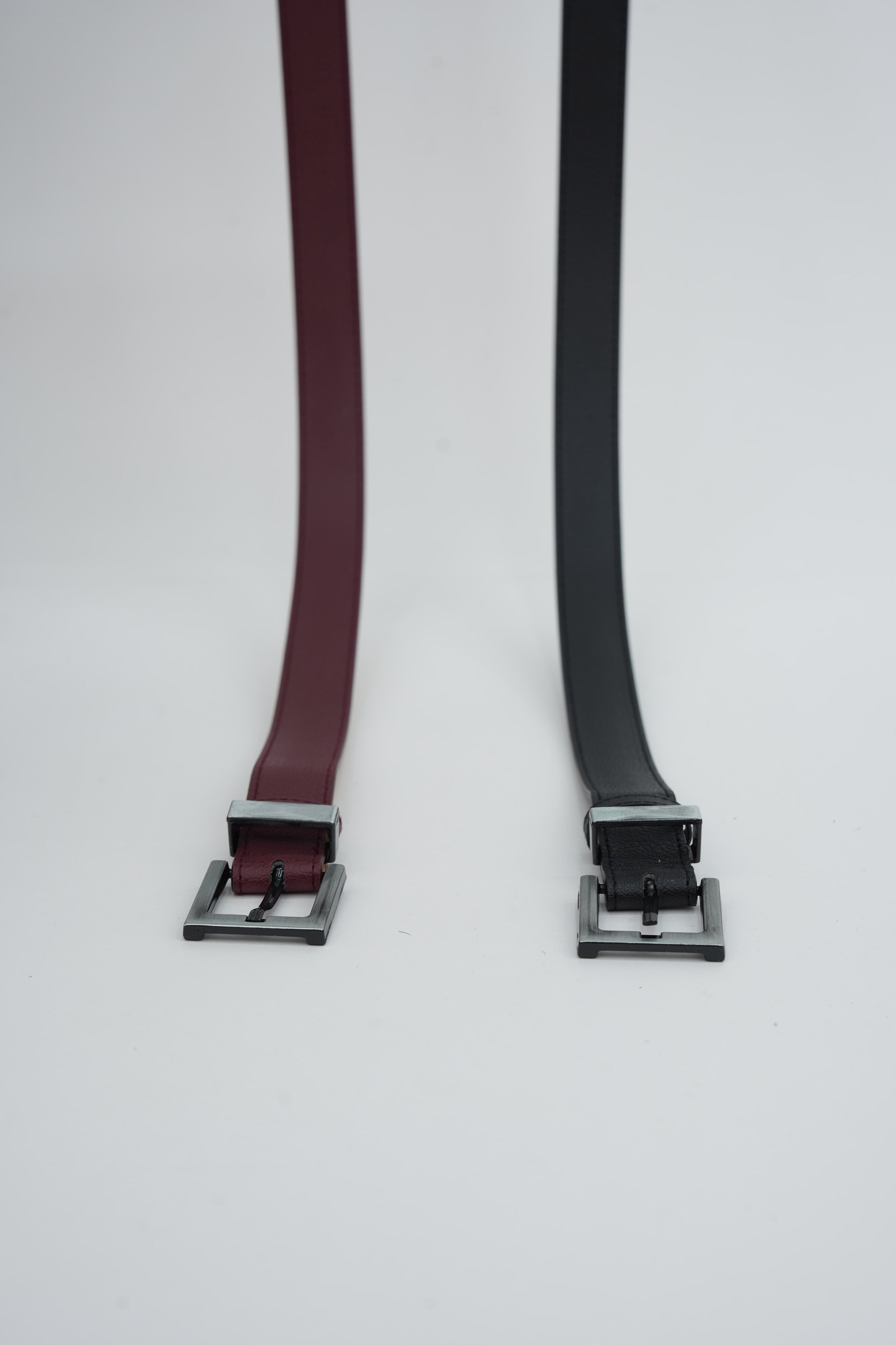 Kare Gümüş Tokalı Kemer BORDO