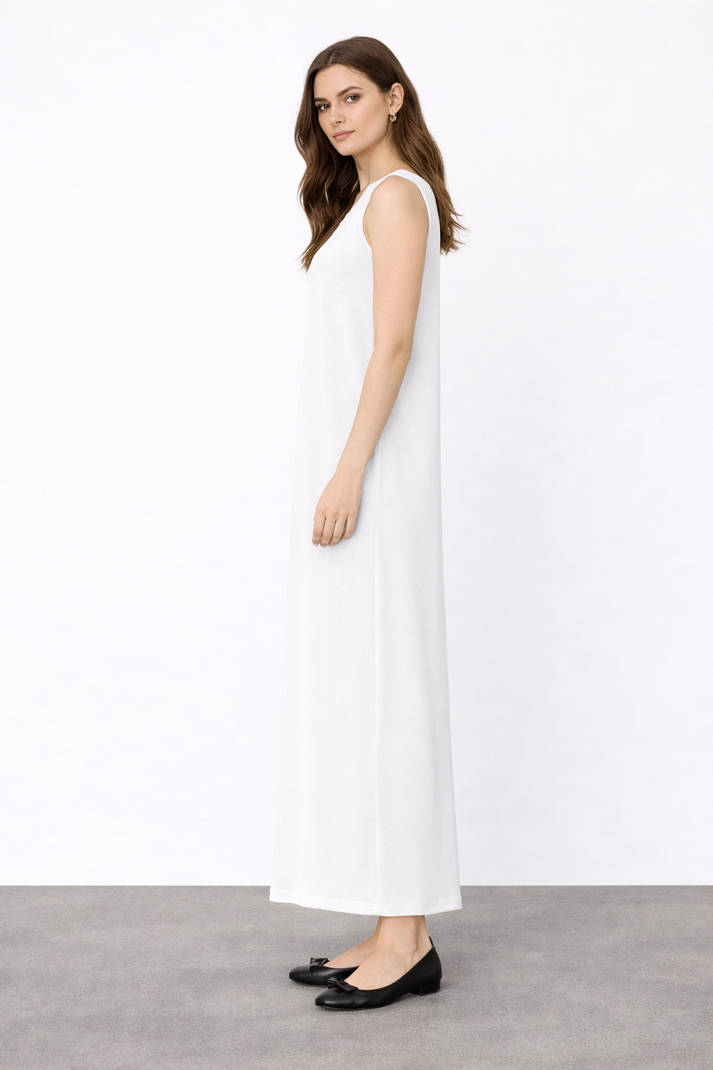 Pamuklu Uzun Elbise Astarı BEYAZ