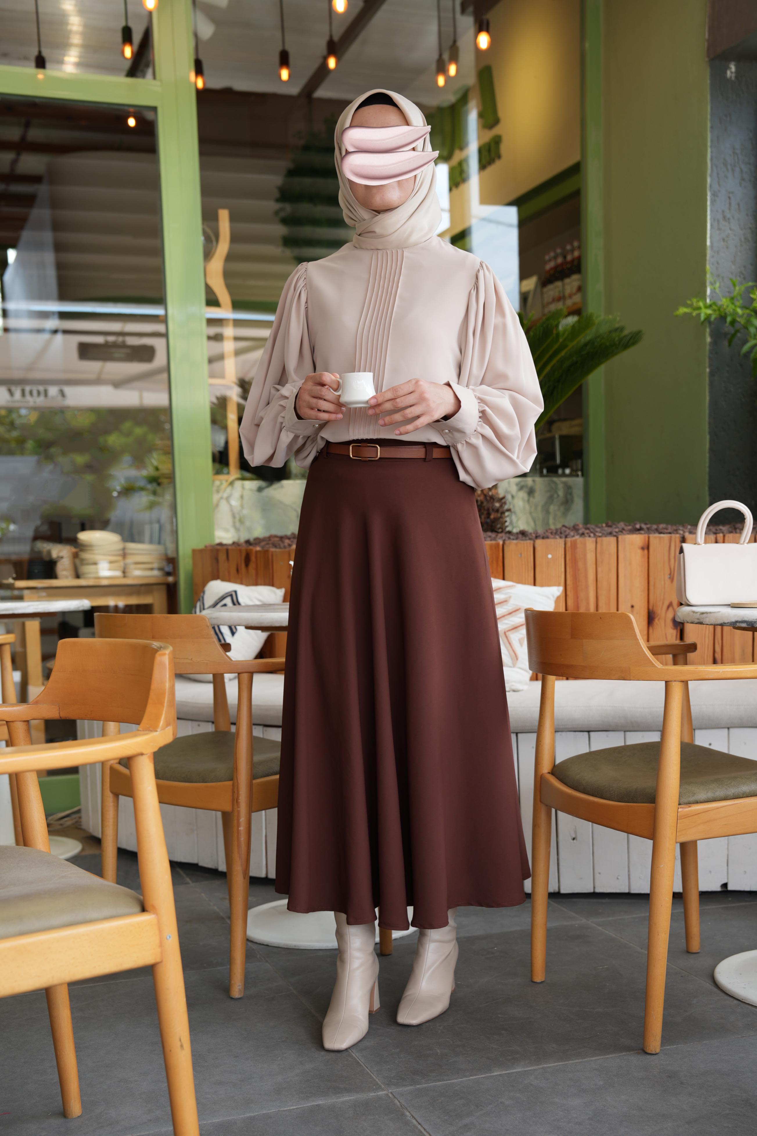 Kloş Etek KAHVERENGİ