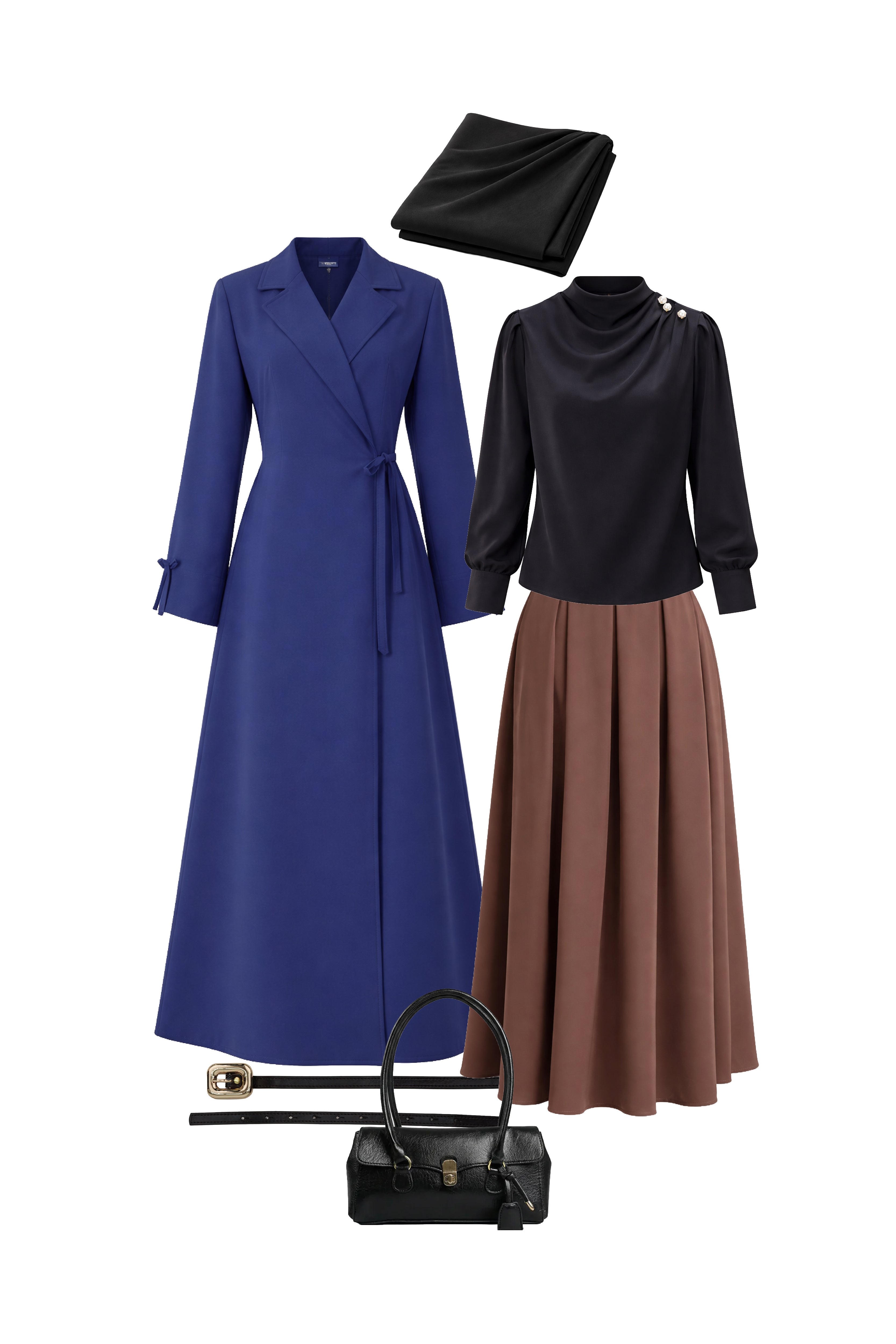 Bold Blue Wrap Trench Kombin Kutusu