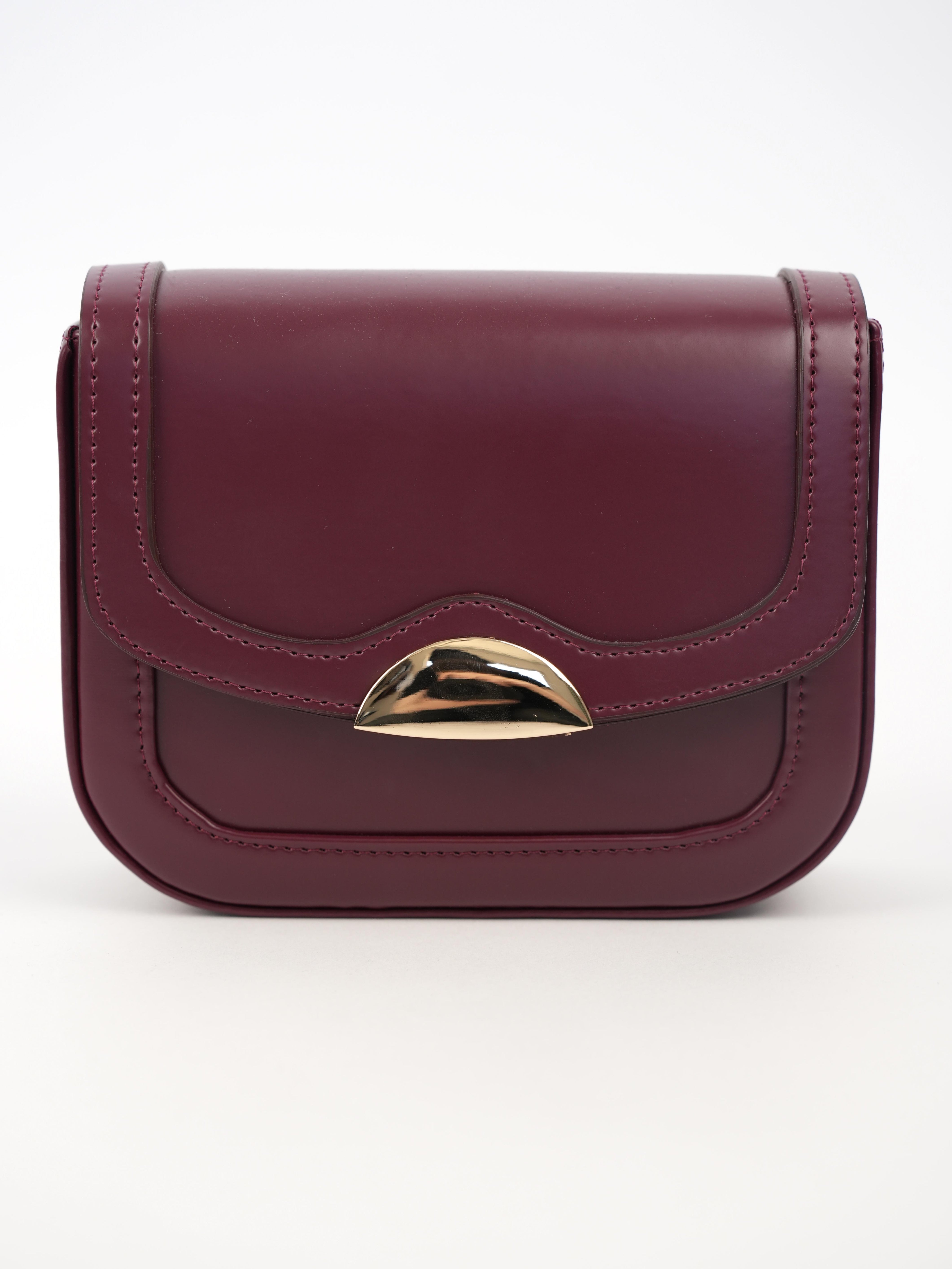 Kutu Deri Çanta Bordo