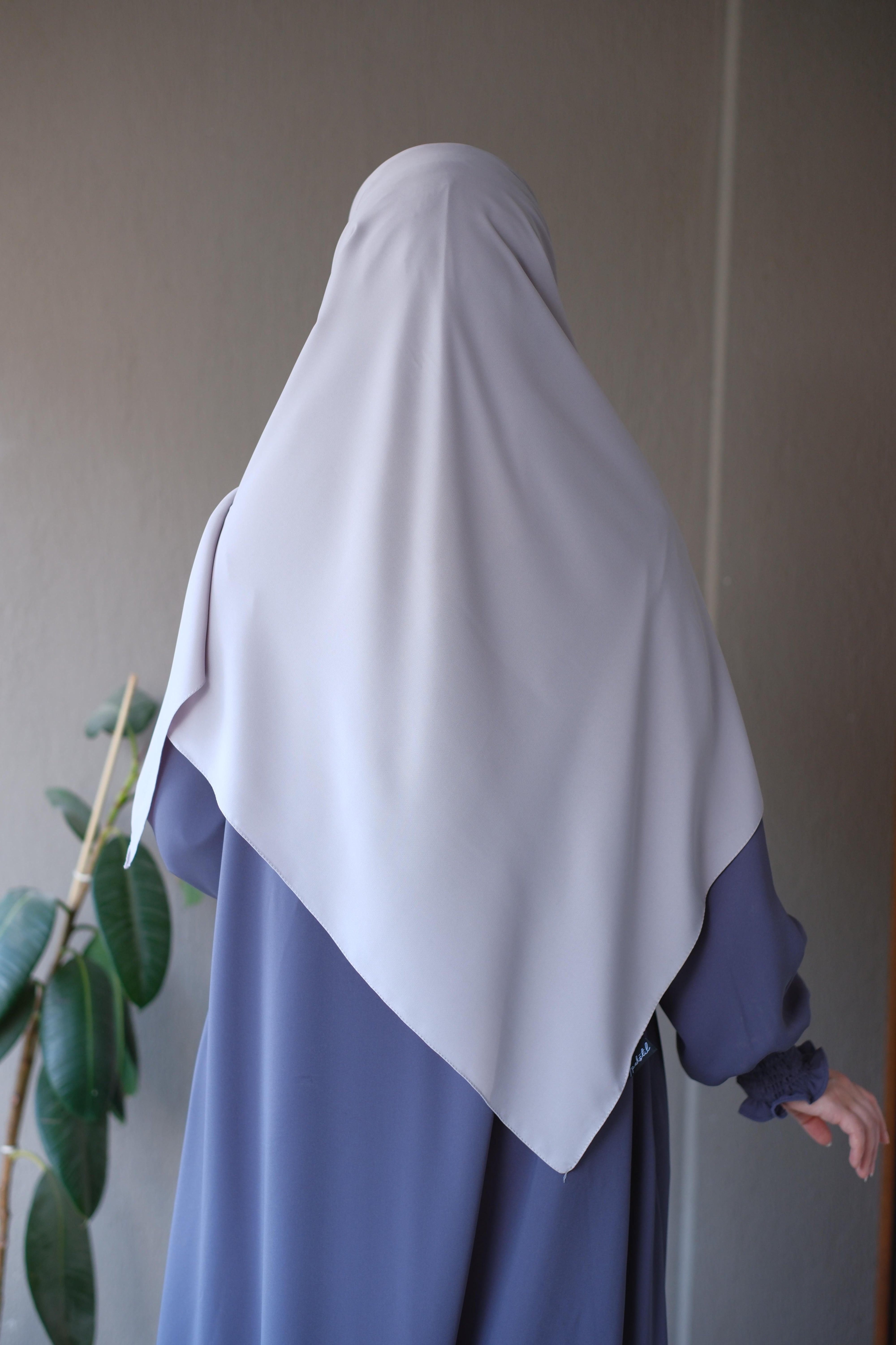 Medine İpeği Eşarp Açık Gri