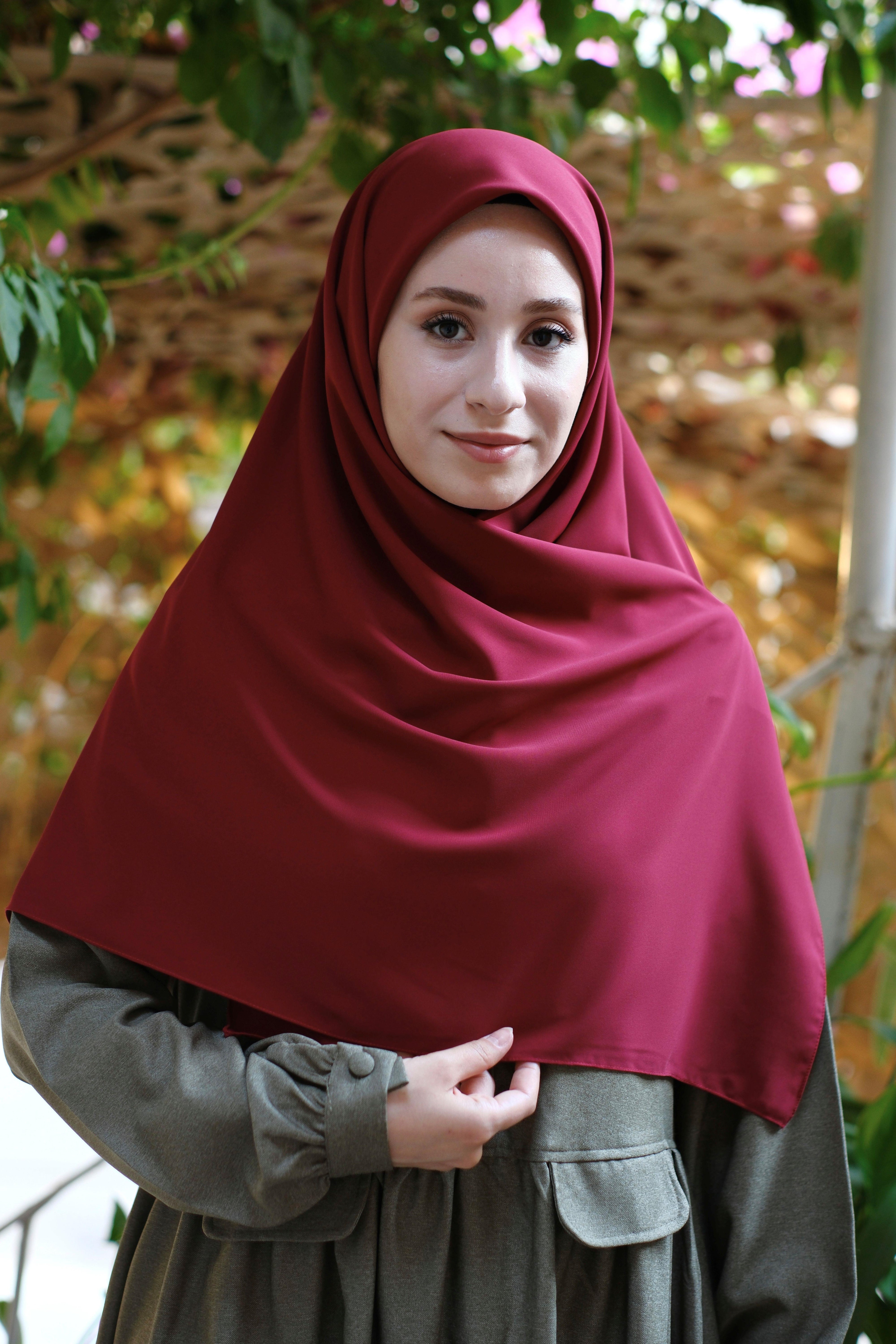 Medine İpeği Eşarp Bordo