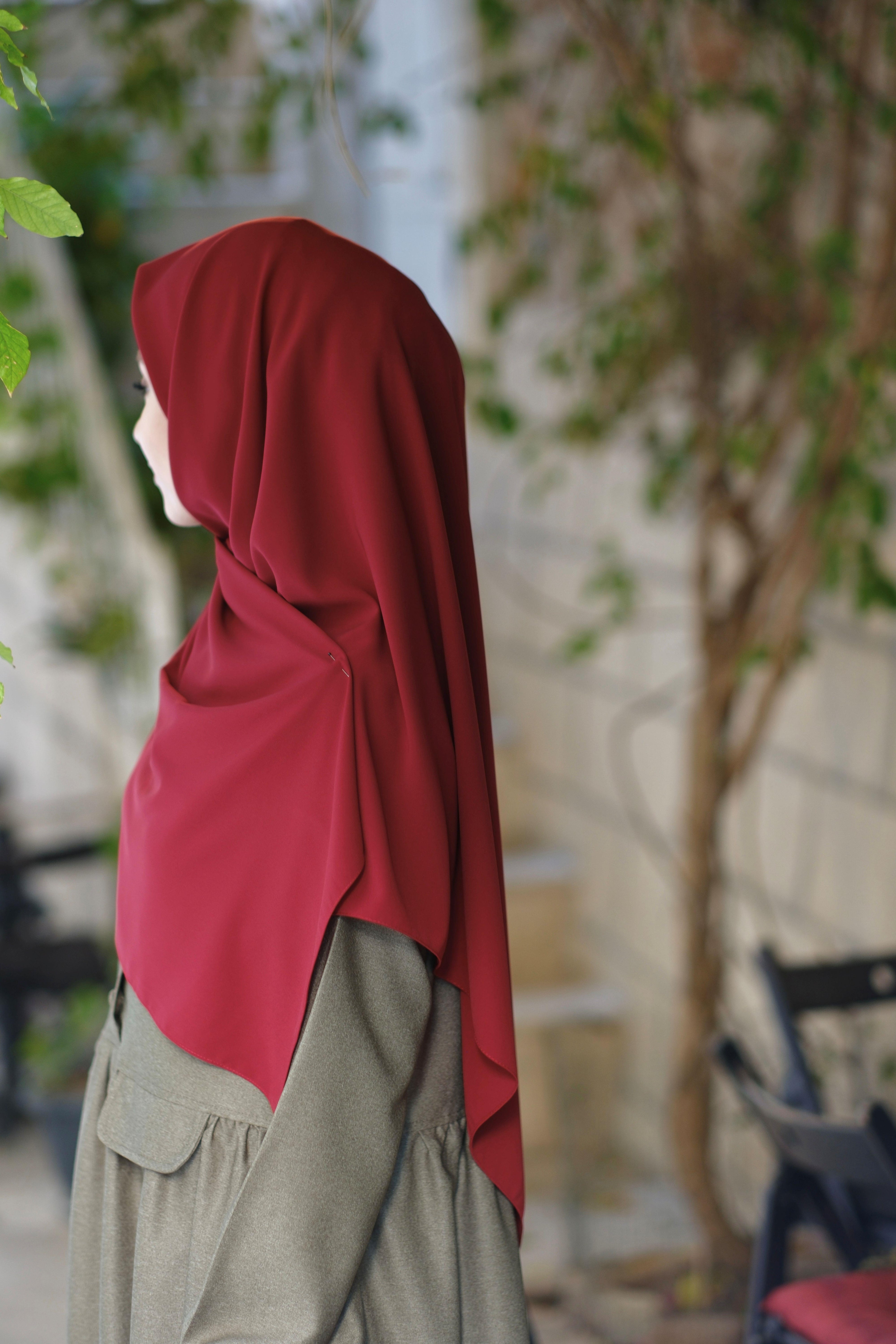 Medine İpeği Eşarp Bordo