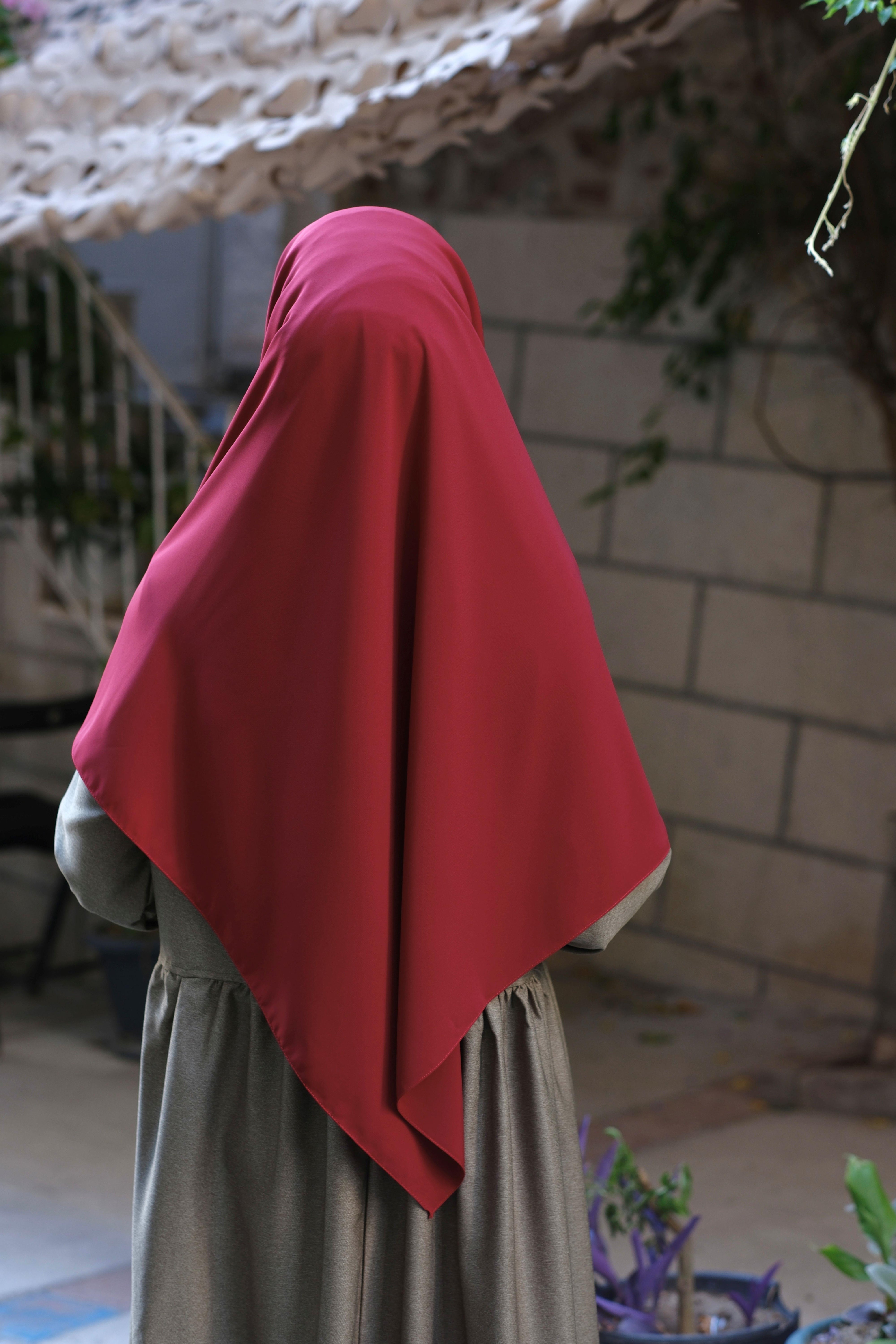 Medine İpeği Eşarp Bordo