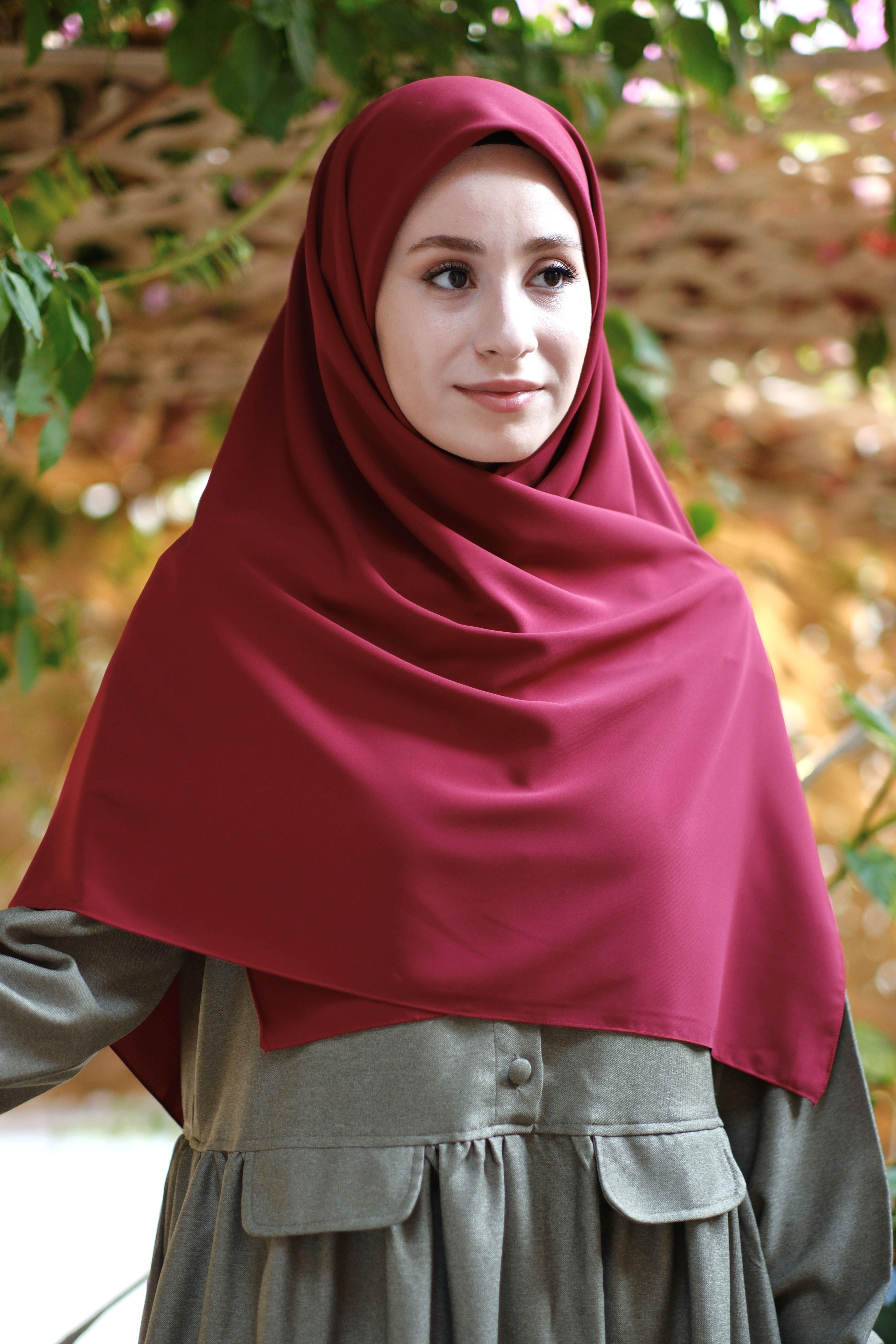 Medine İpeği Eşarp Bordo