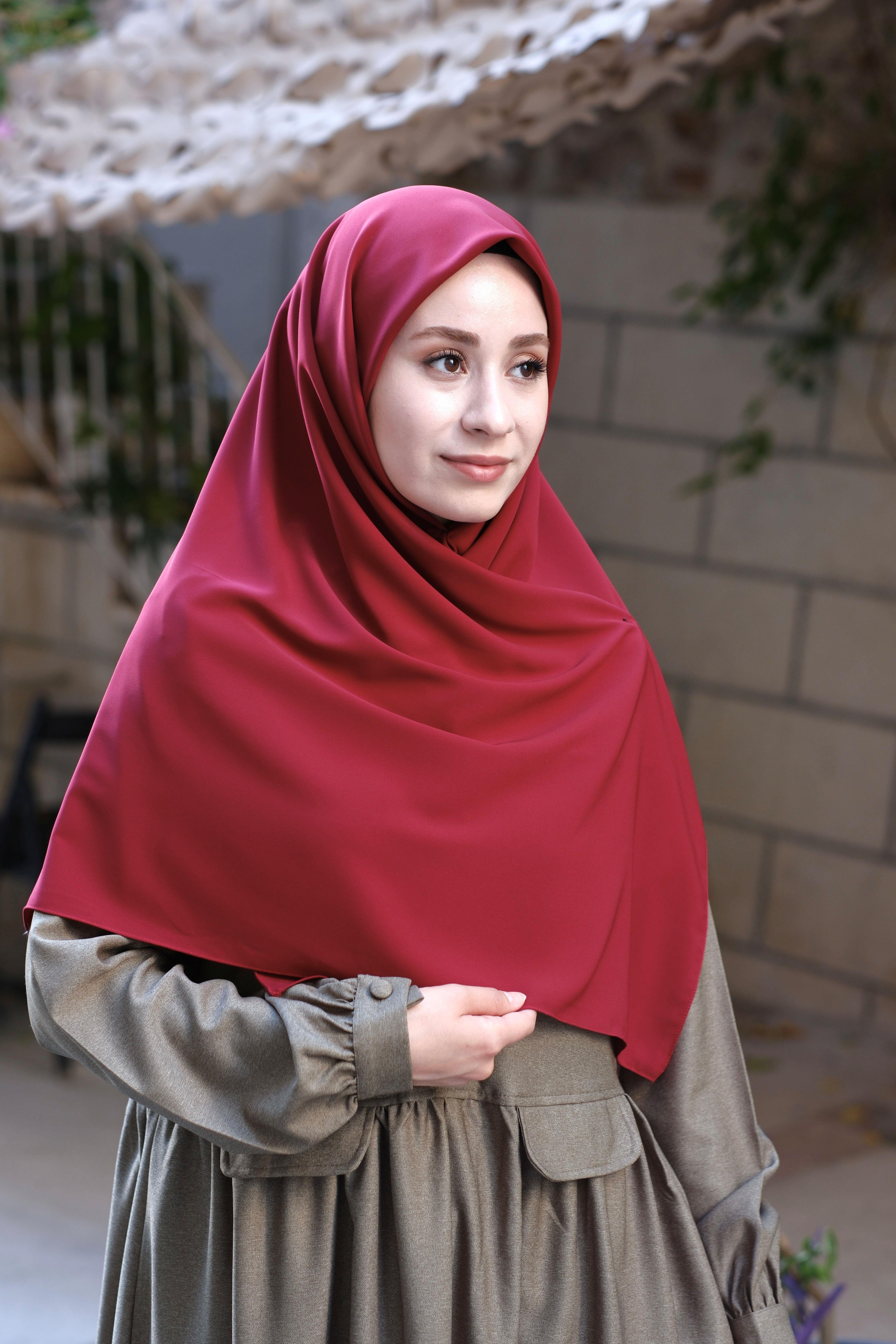 Medine İpeği Eşarp Bordo