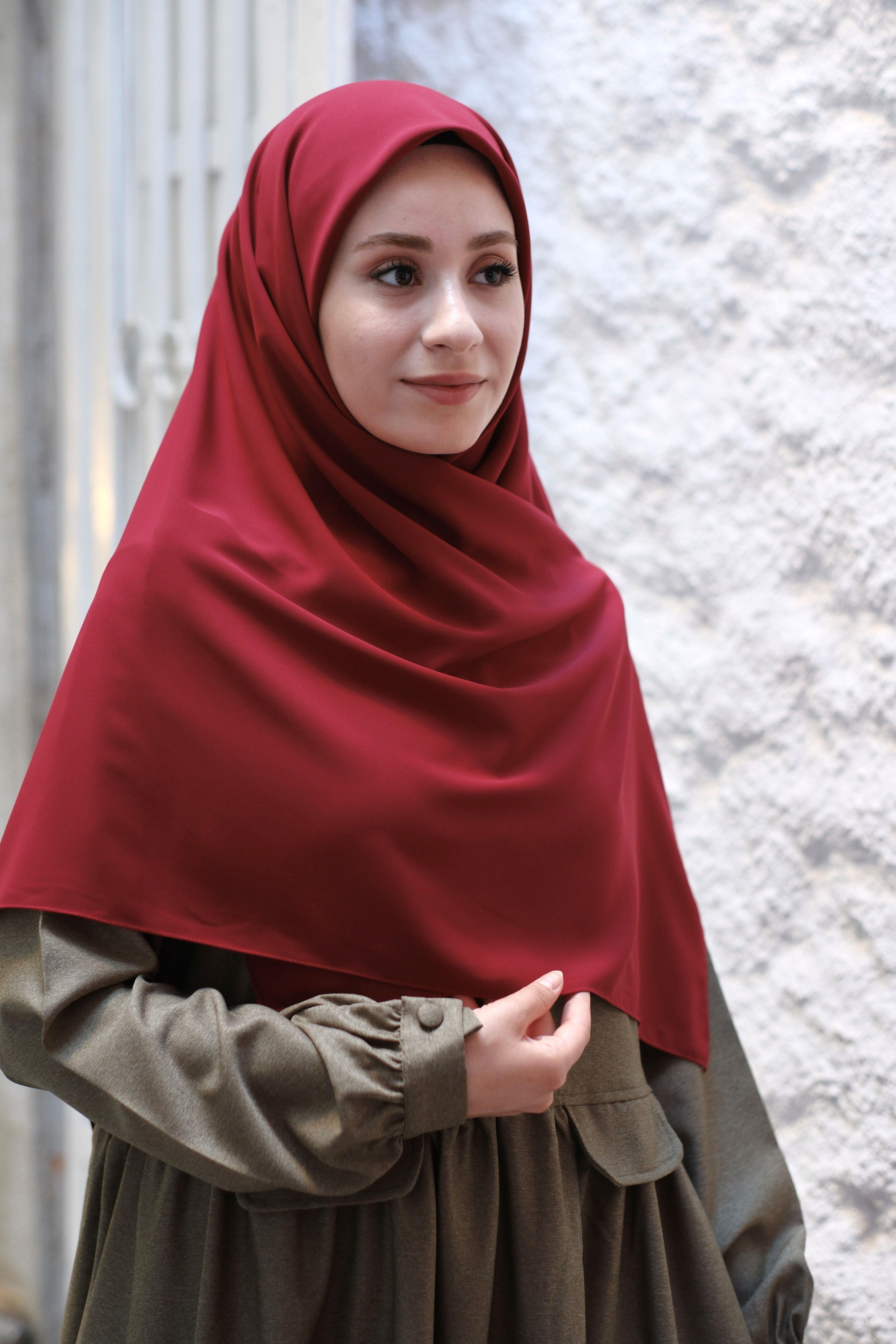 Medine İpeği Eşarp Bordo