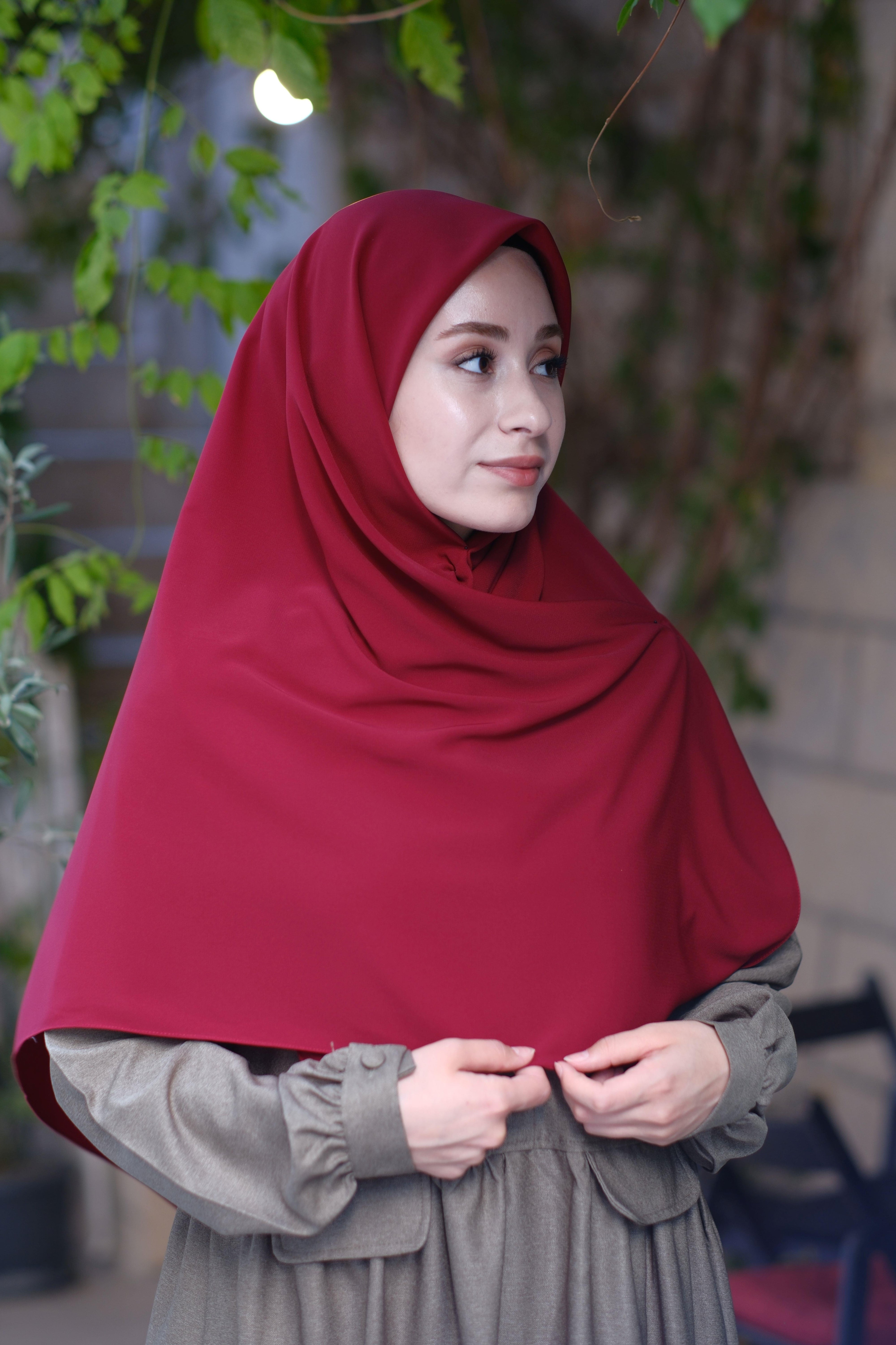 Medine İpeği Eşarp Bordo