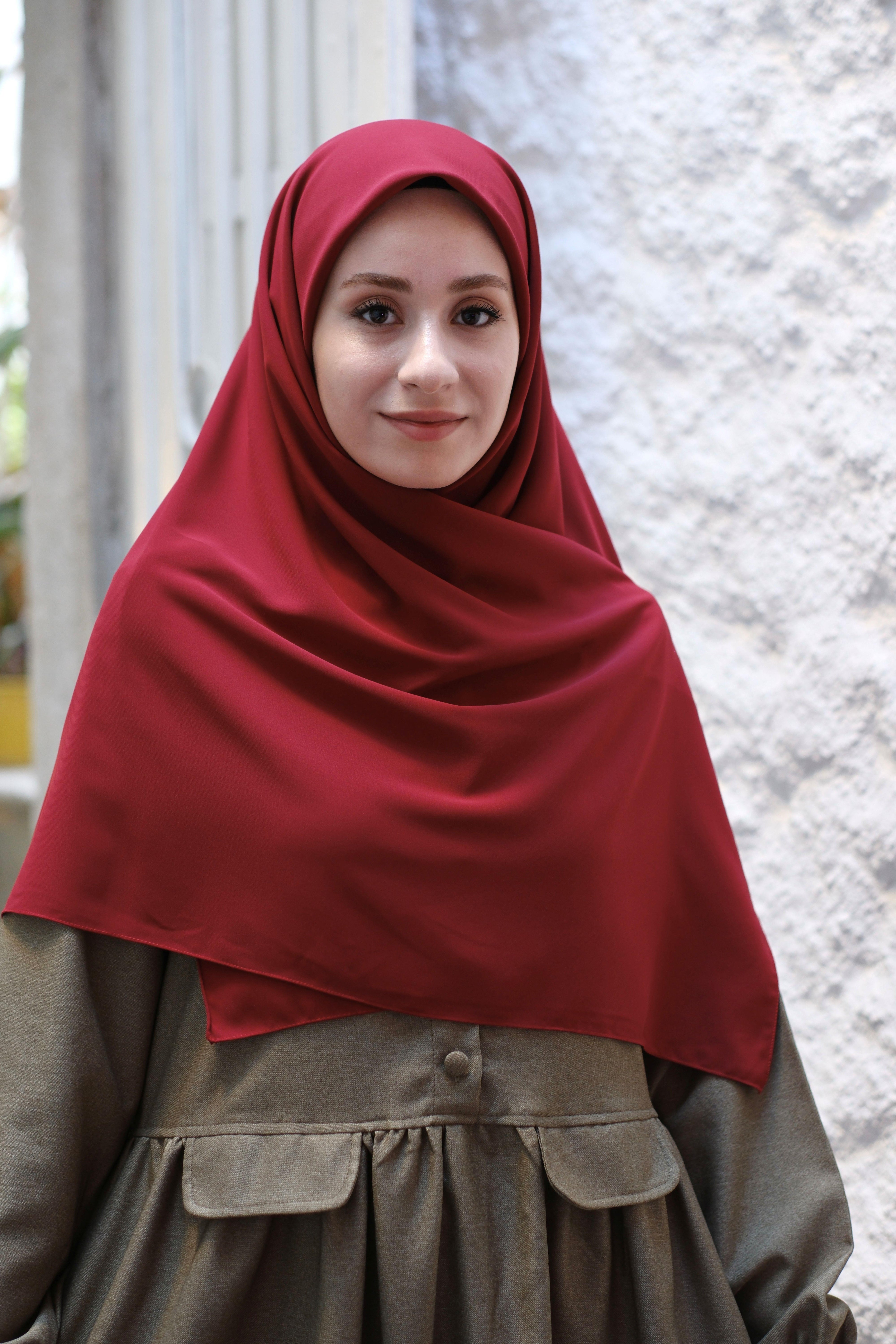 Medine İpeği Eşarp Bordo