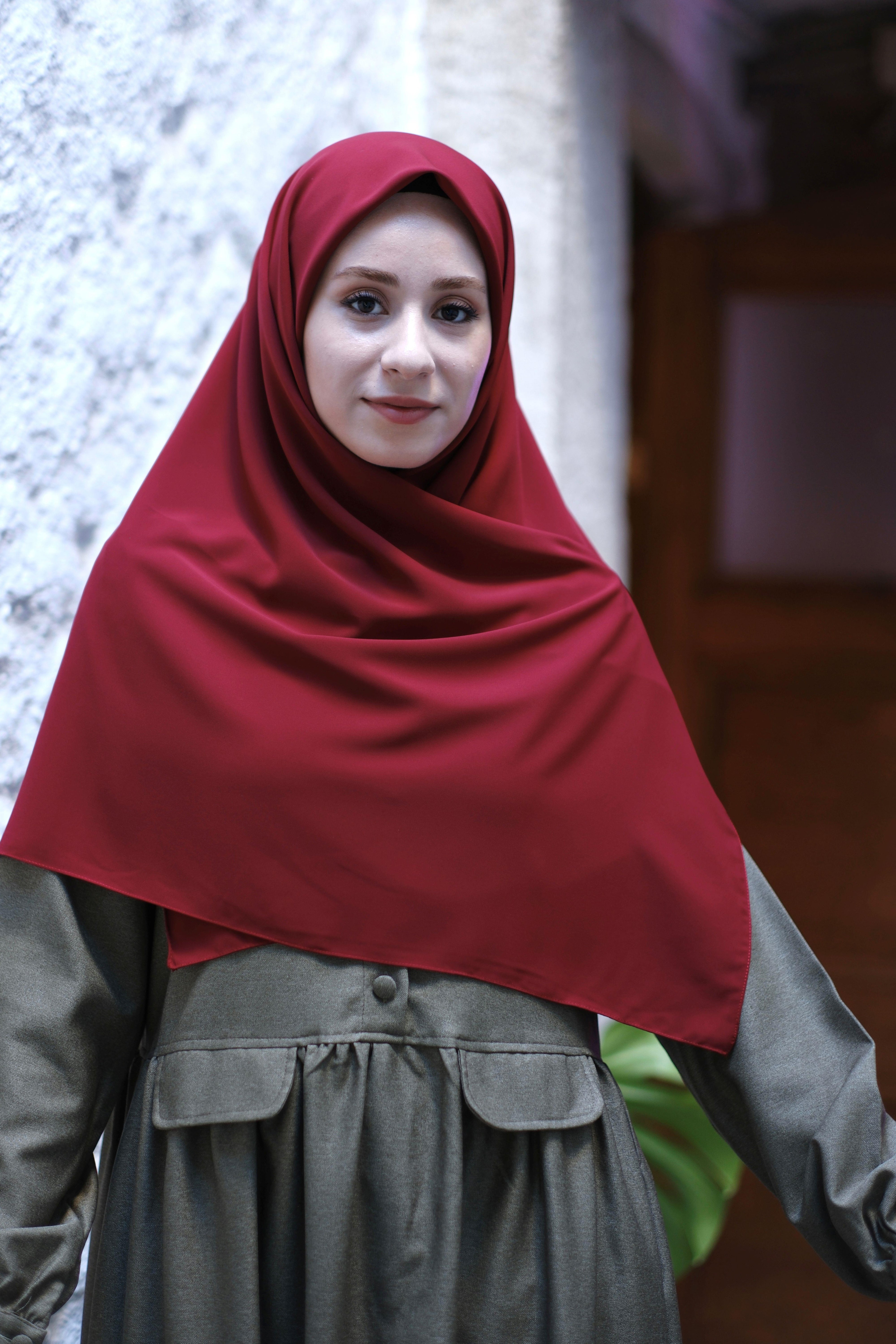 Medine İpeği Eşarp Bordo