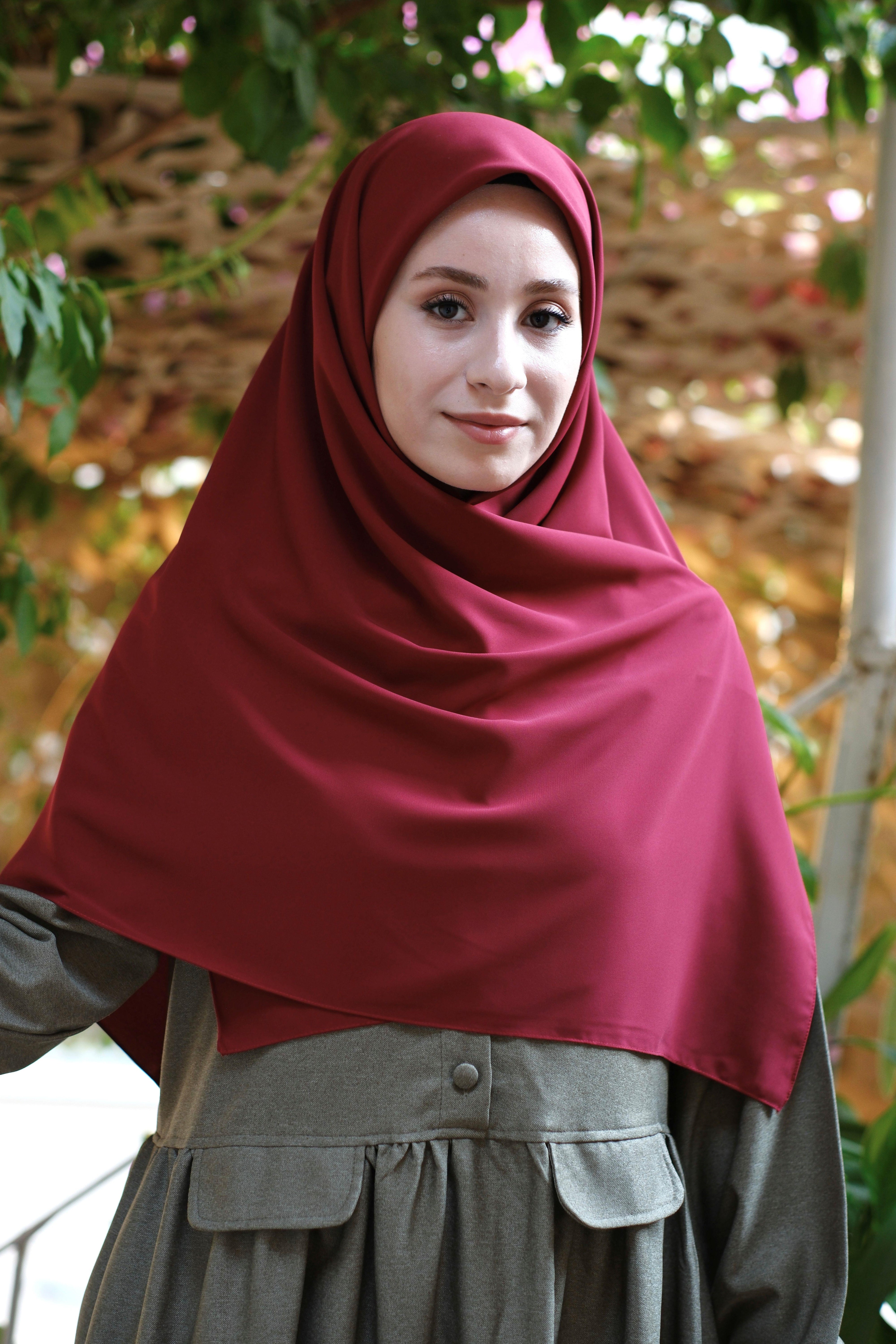 Medine İpeği Eşarp Bordo