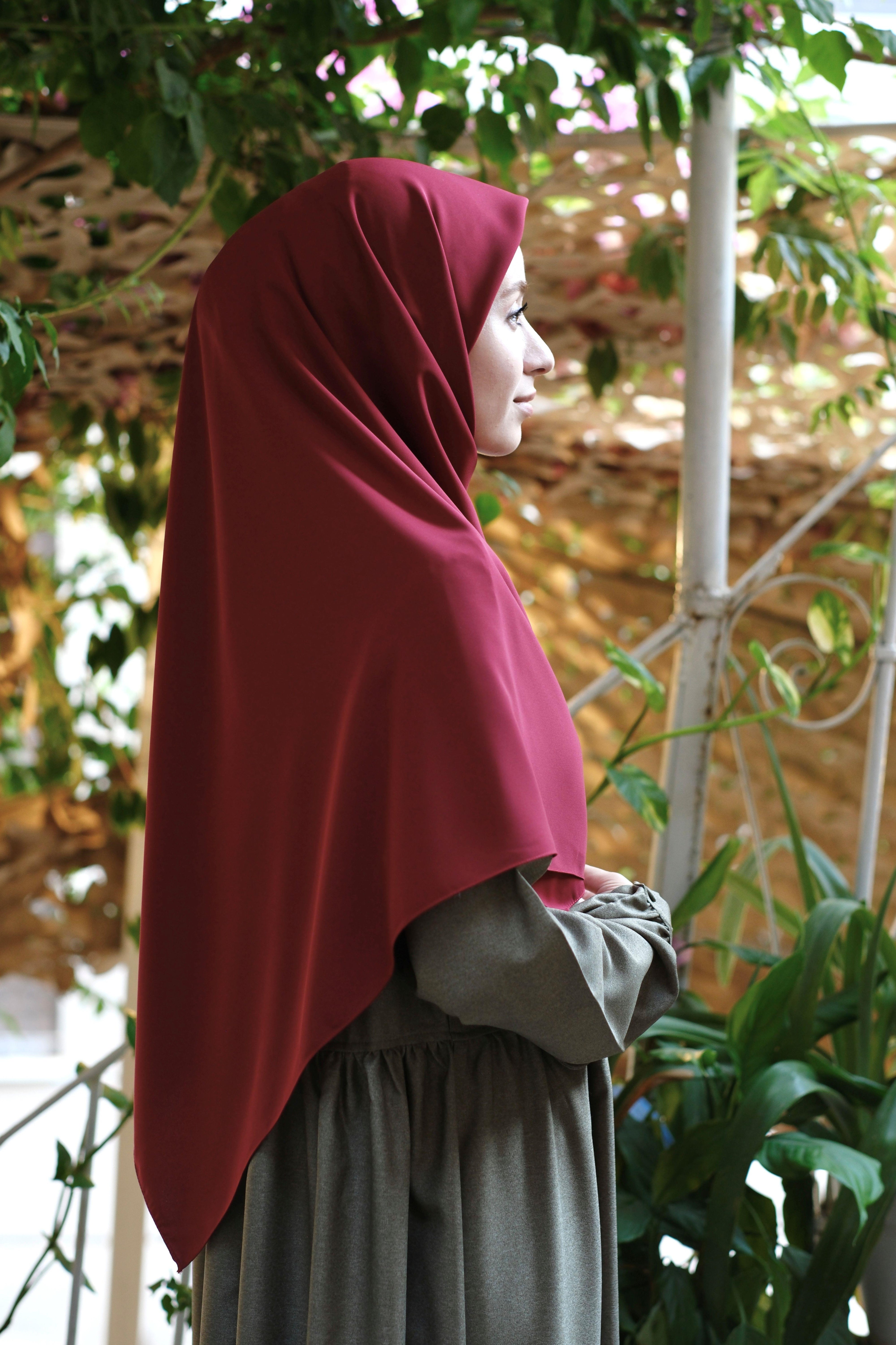 Medine İpeği Eşarp Bordo