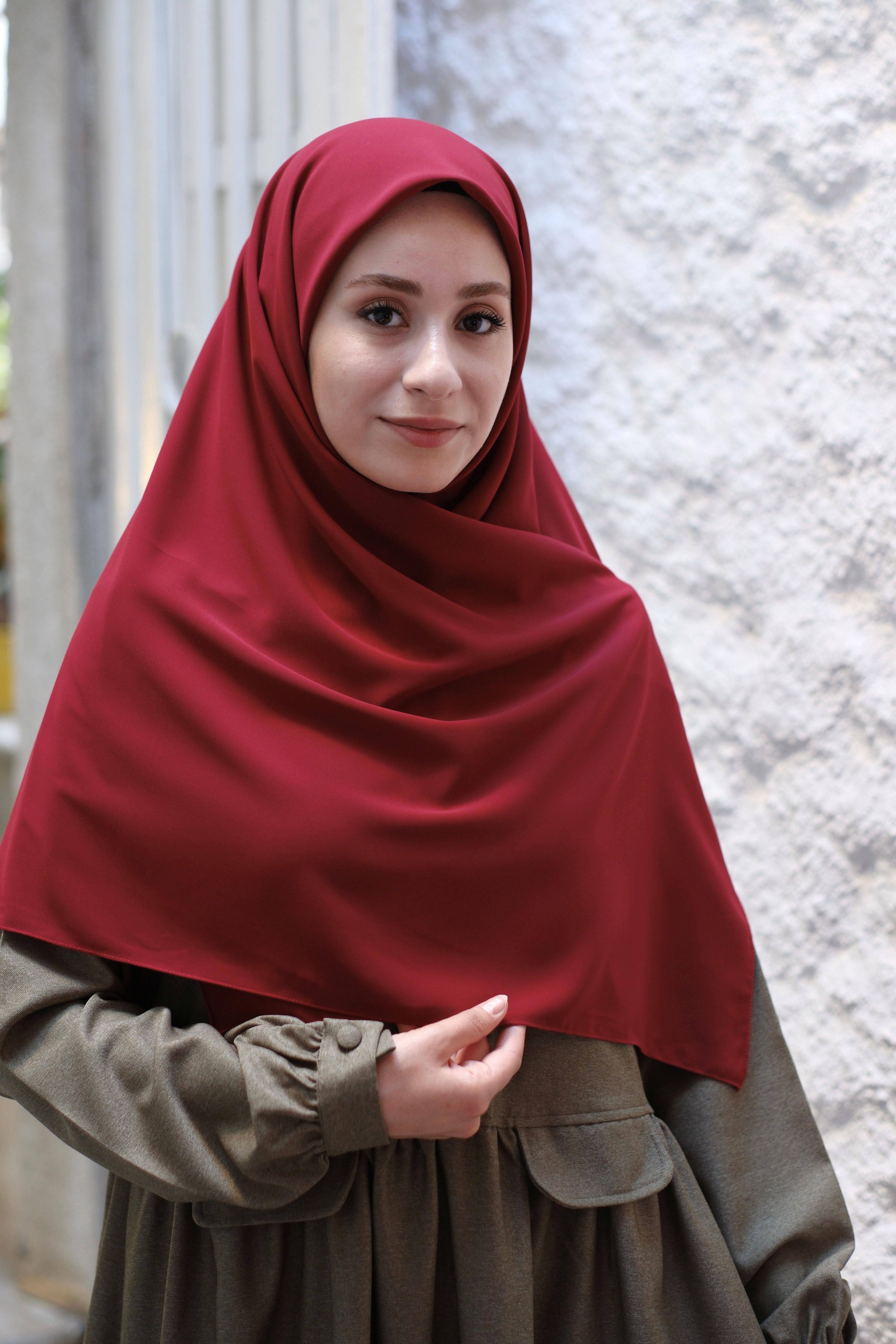 Medine İpeği Eşarp Bordo