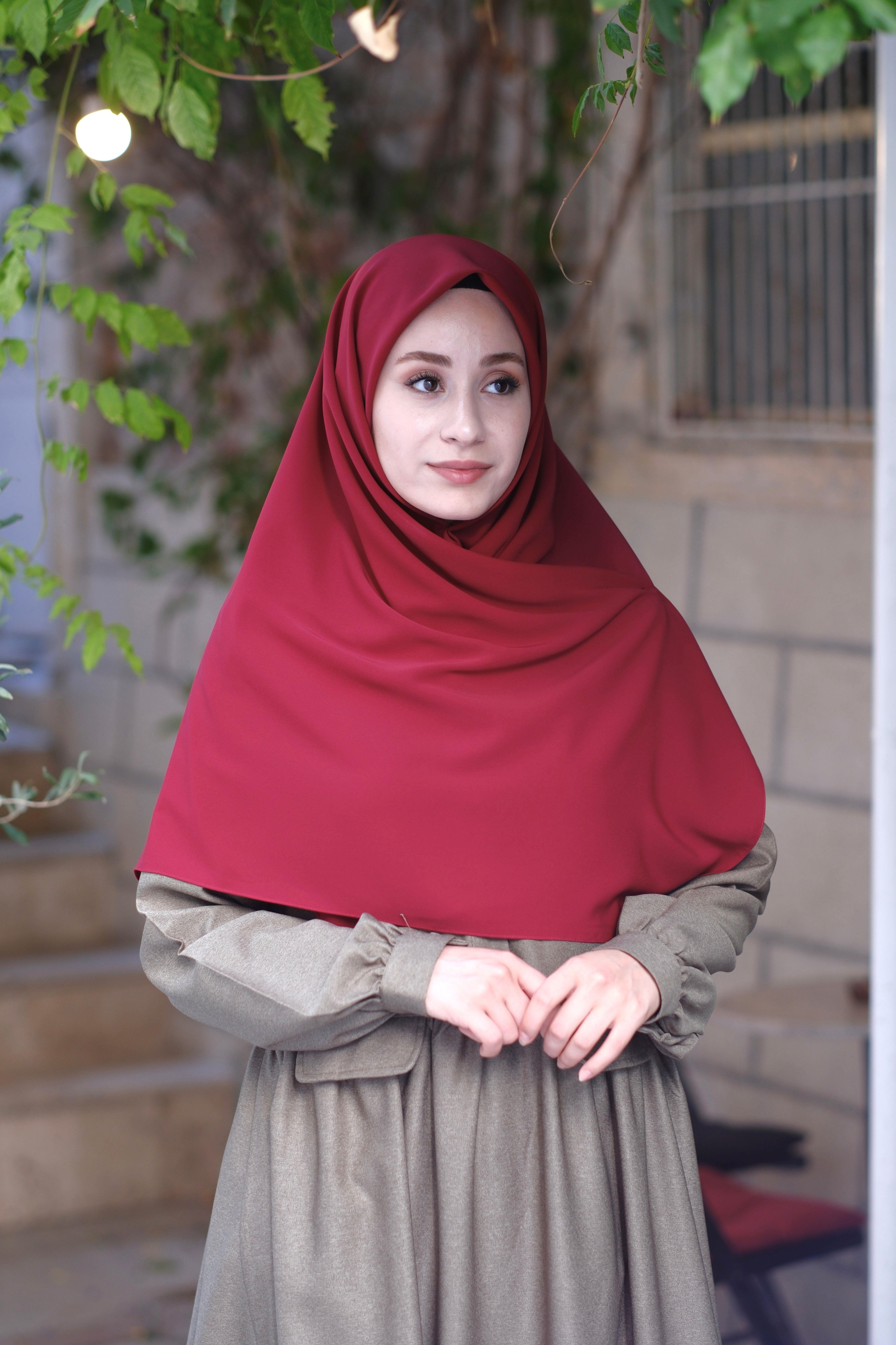 Medine İpeği Eşarp Bordo