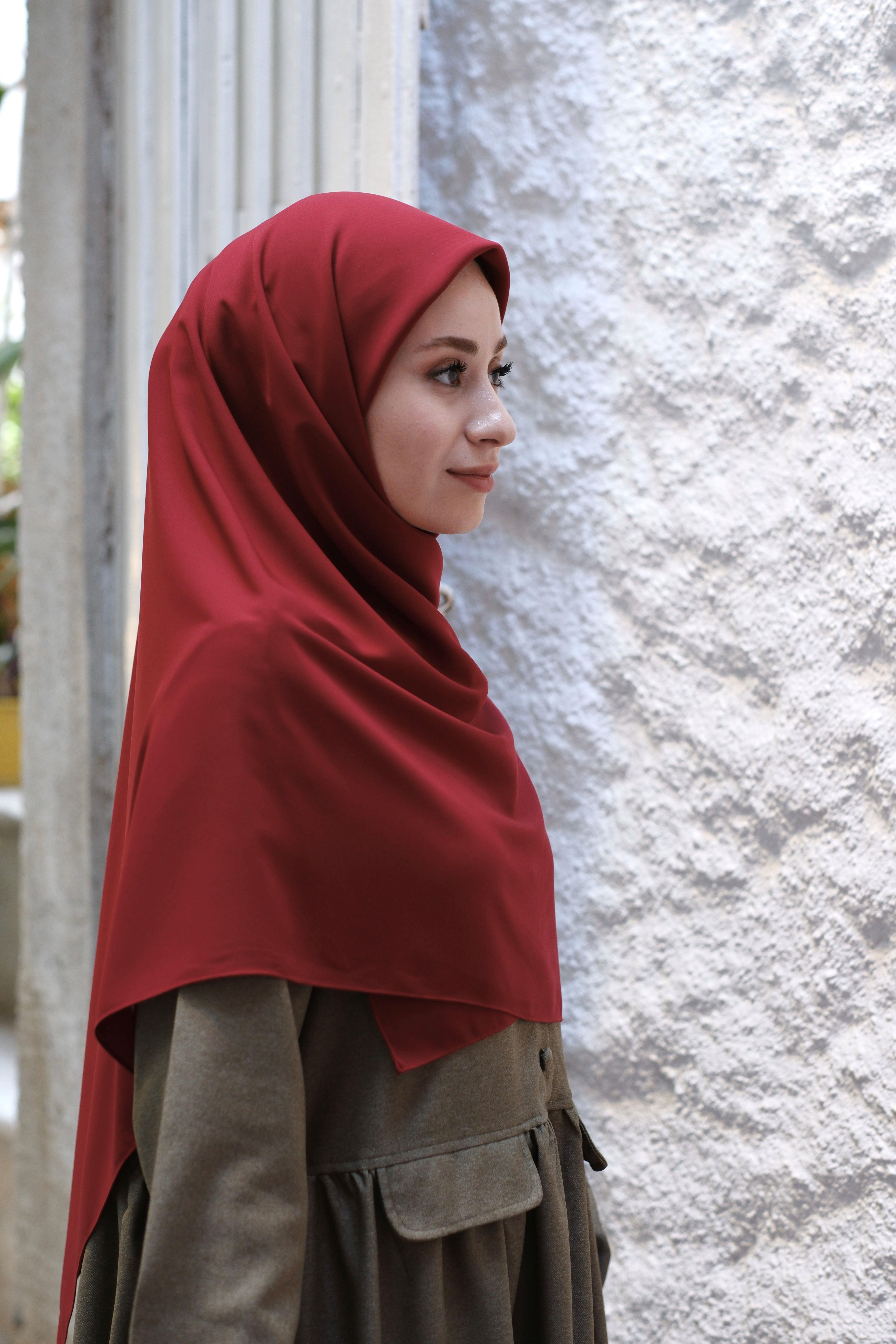 Medine İpeği Eşarp Bordo