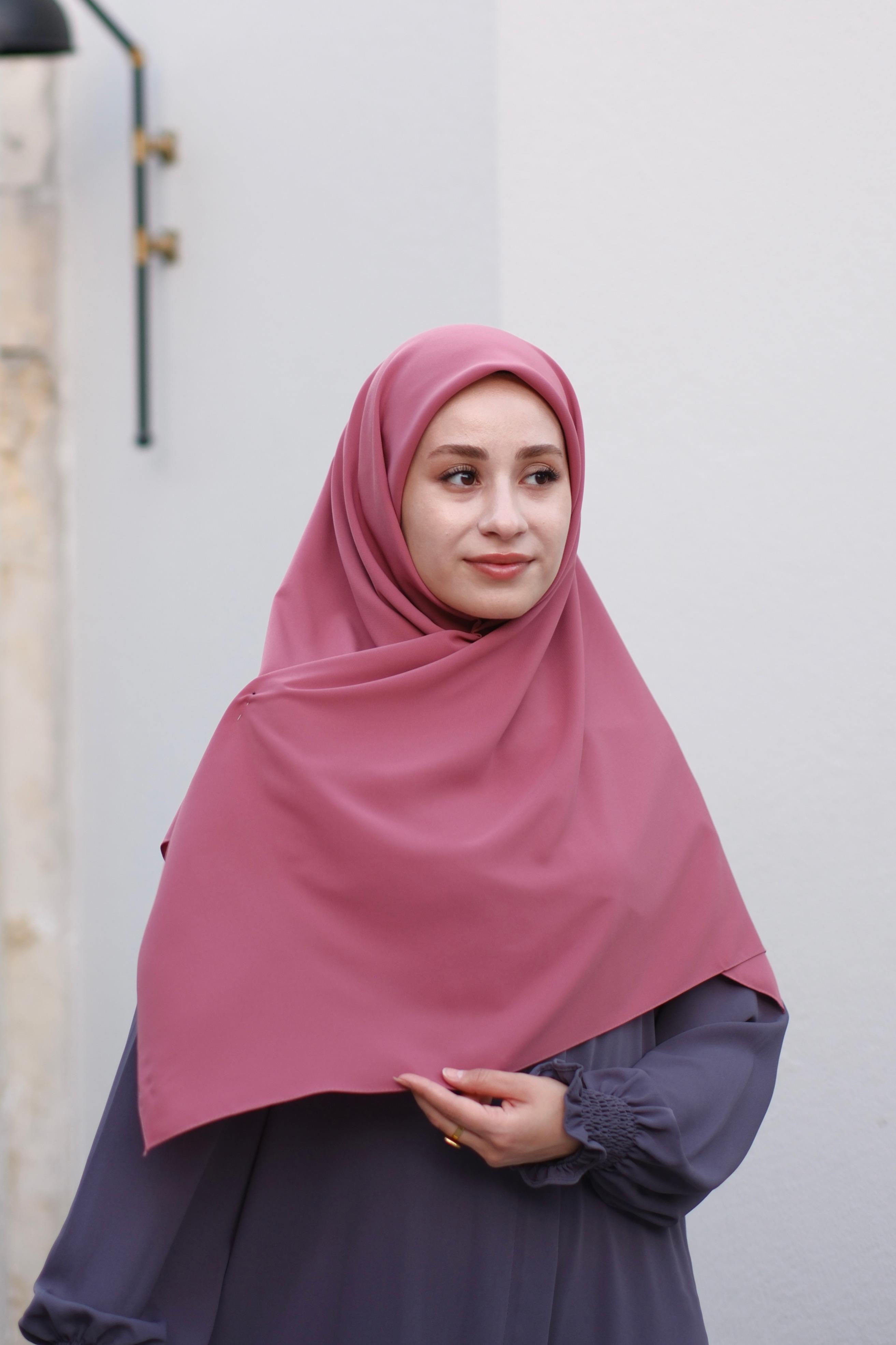 Medine İpeği Eşarp Gül Kurusu