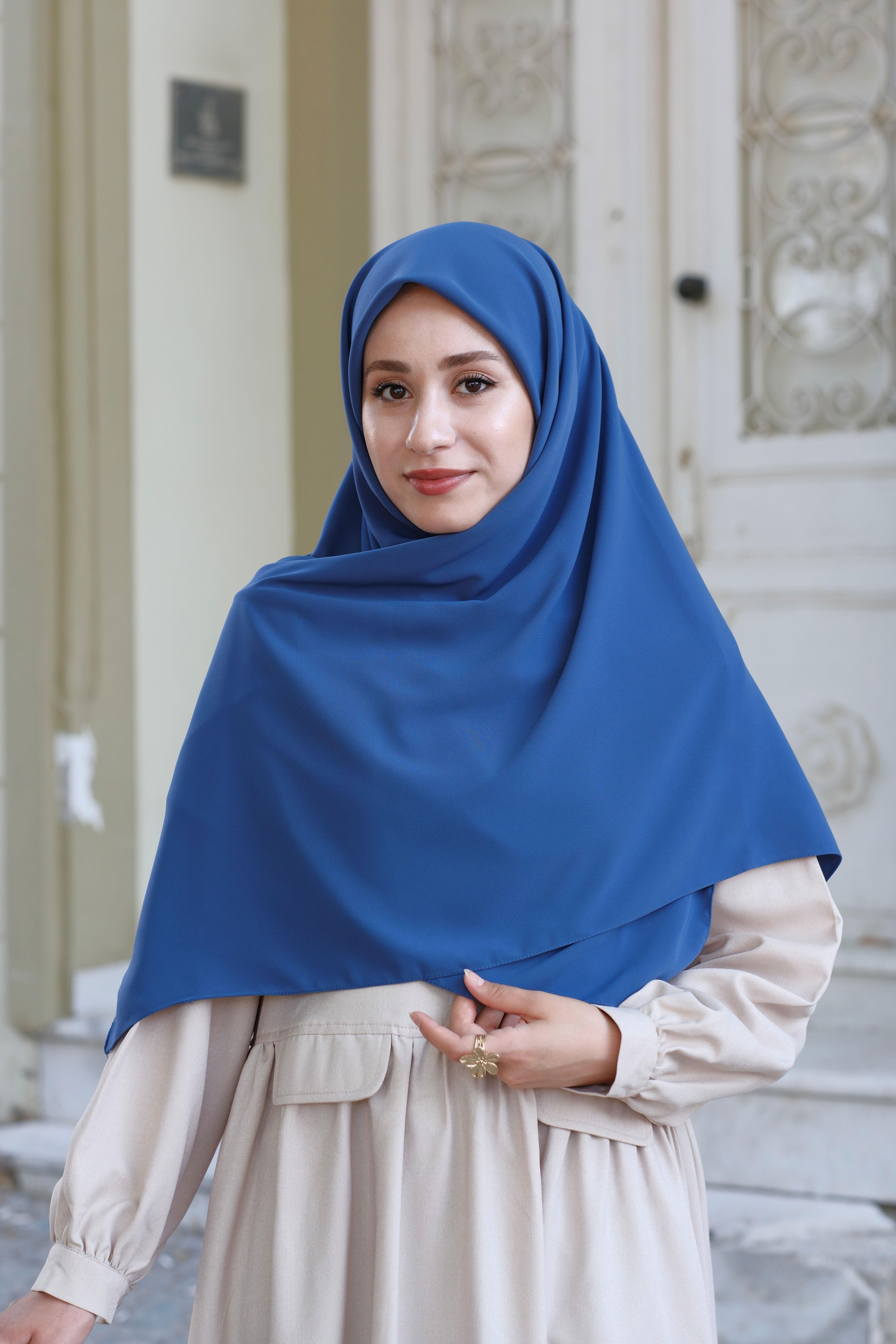 Medine İpeği Eşarp İndigo