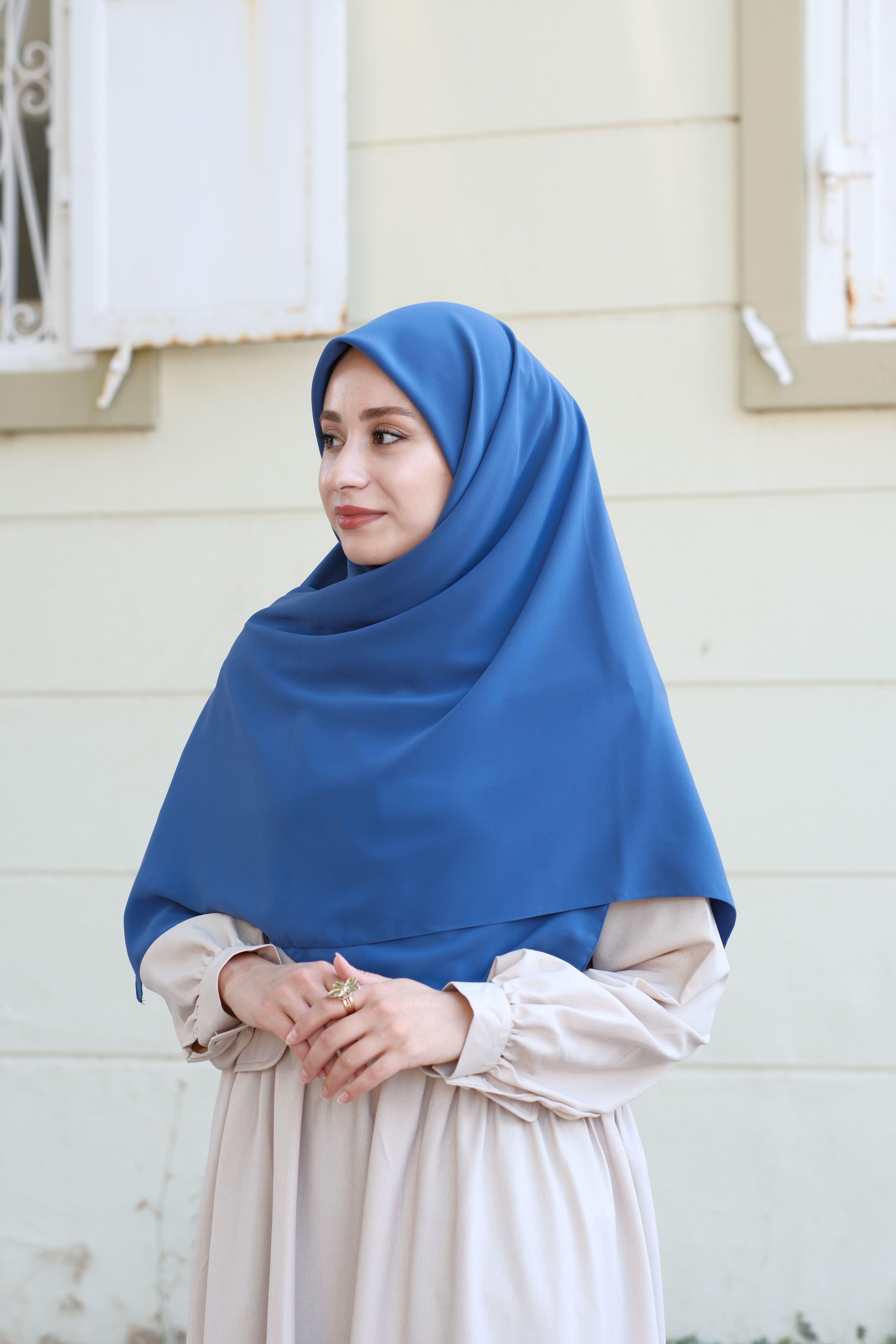 Medine İpeği Eşarp İndigo