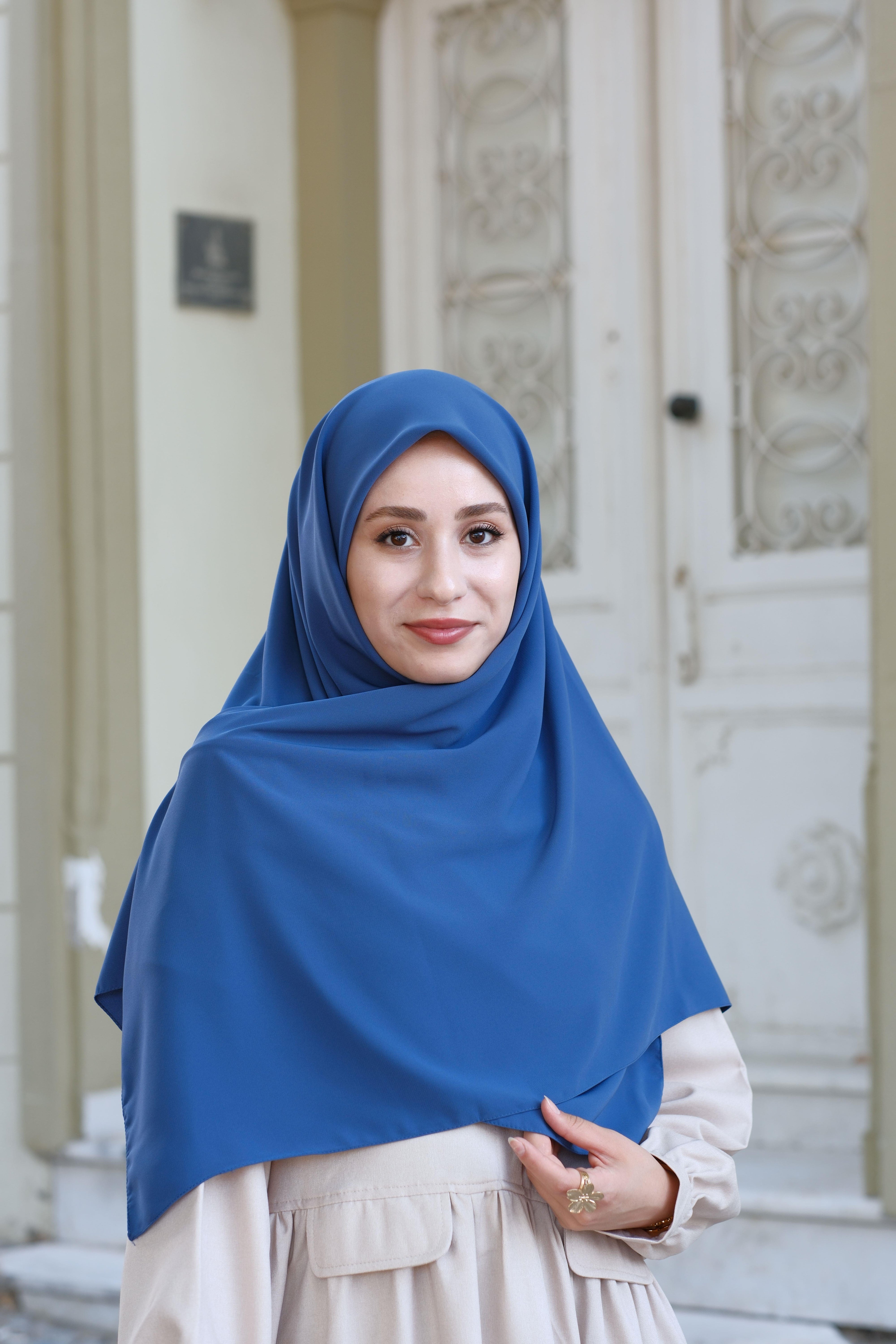 Medine İpeği Eşarp İndigo