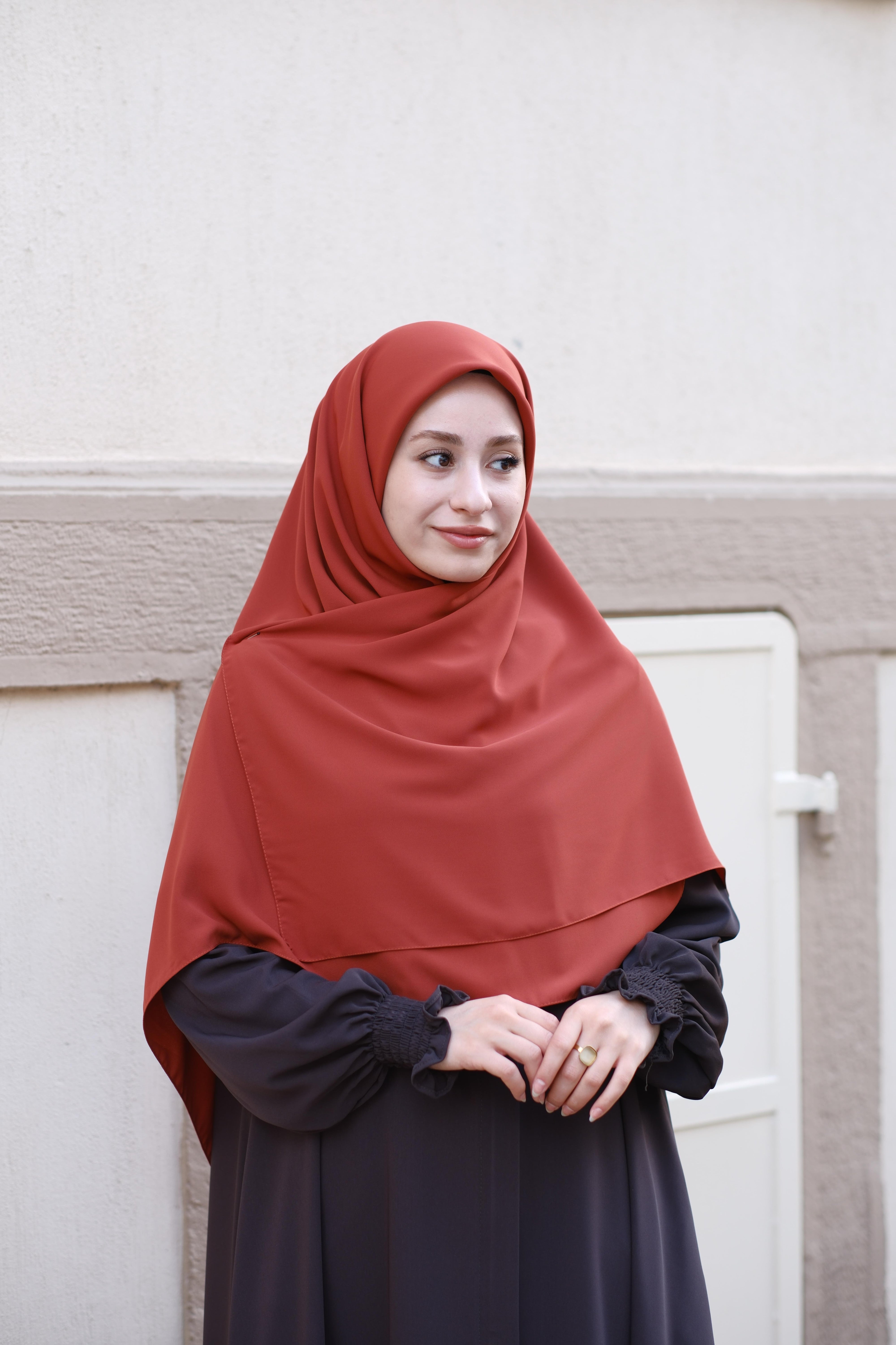 Medine İpeği Eşarp Kiremit