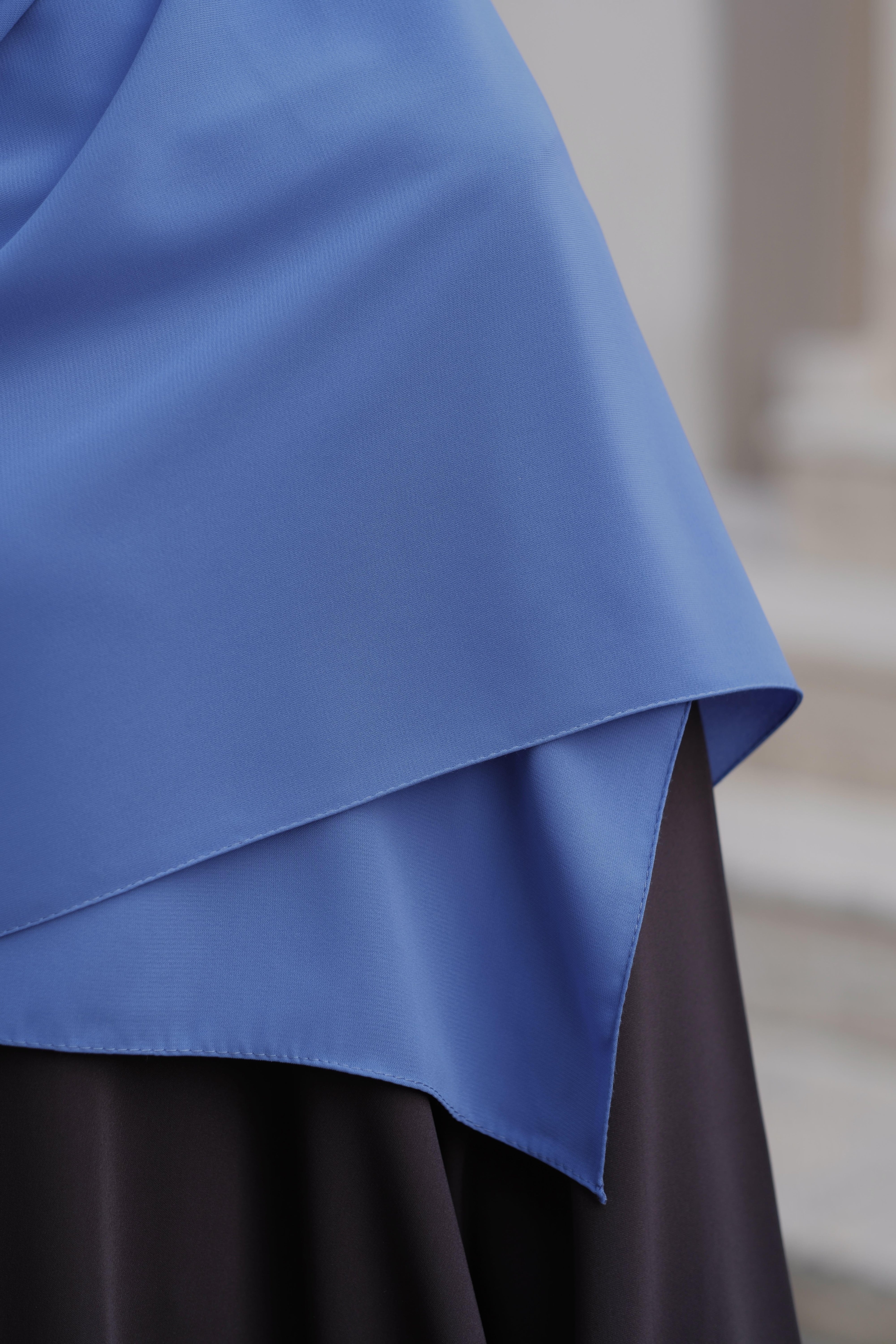 Medine İpeği Eşarp Kot Mavi